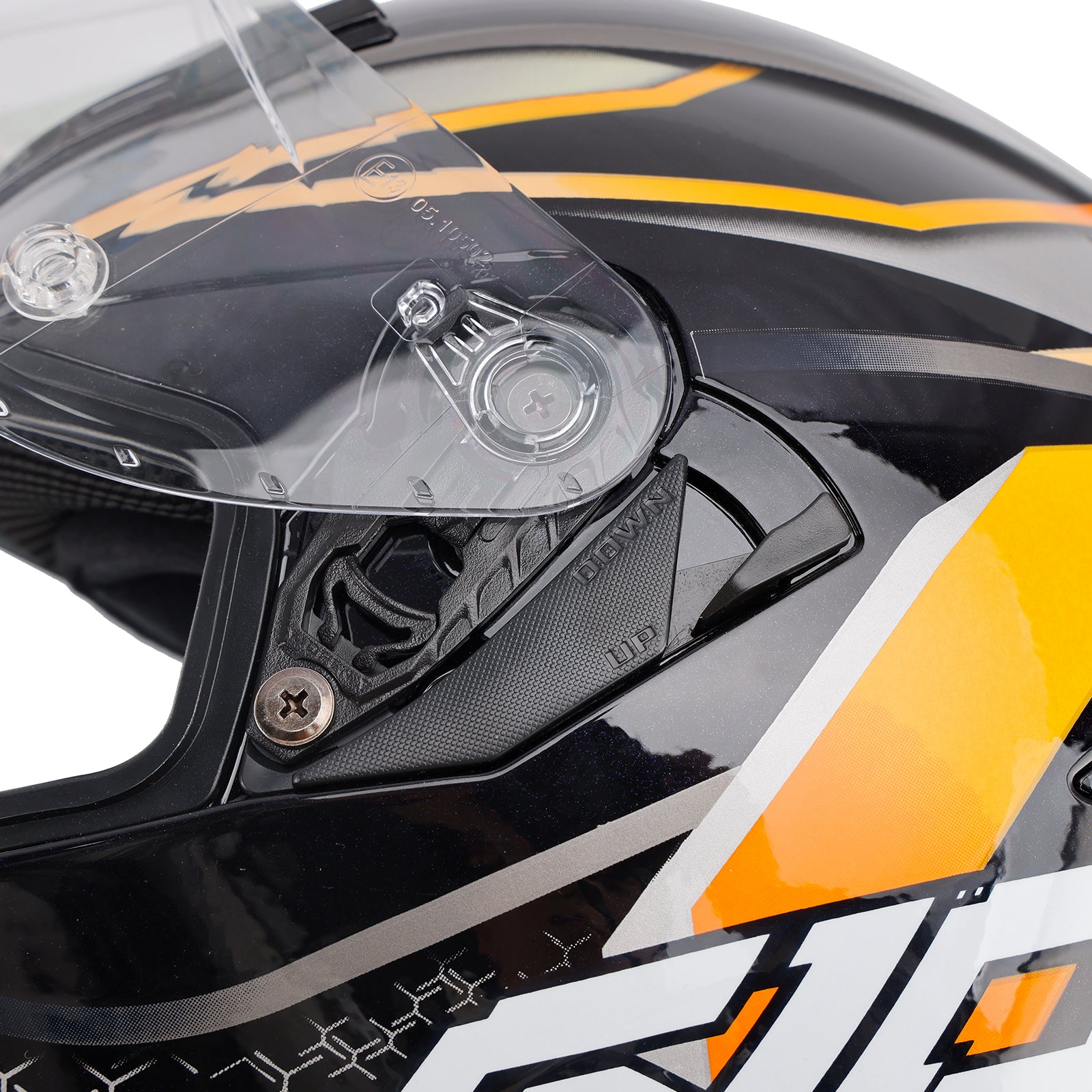 Amotopart DOT Motorradhelm Erwachsene Street Full Face Orange