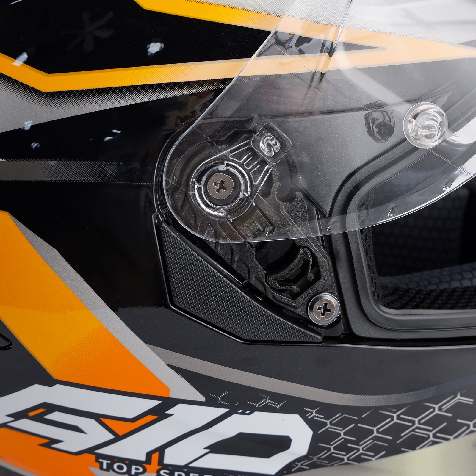 Amotopart DOT Motorradhelm Erwachsene Street Full Face Orange