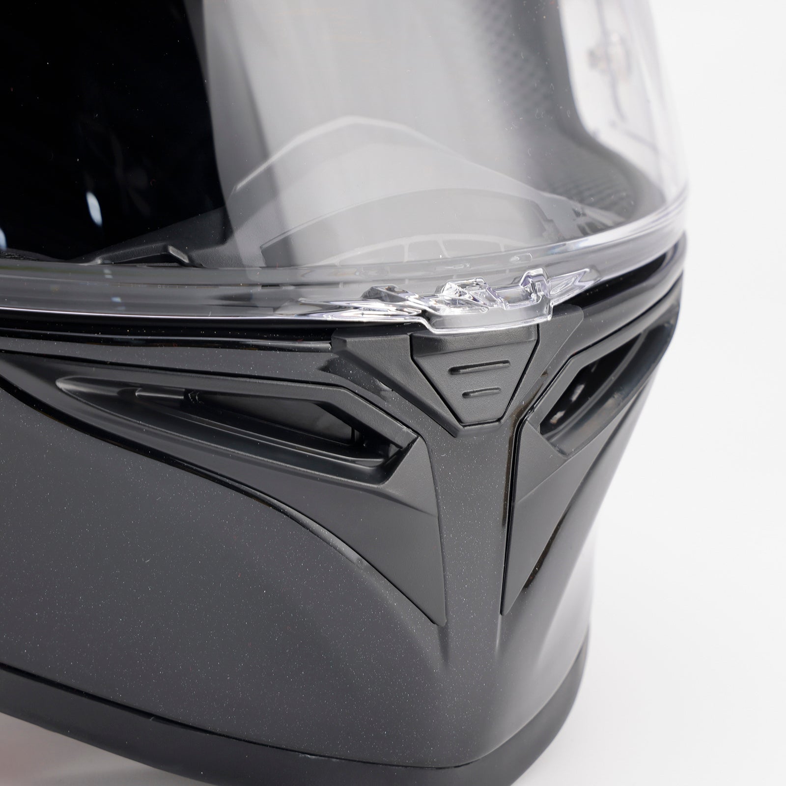 Amotopart DOT Motorcycle Helmet Adult Street Full Face Gloss Black