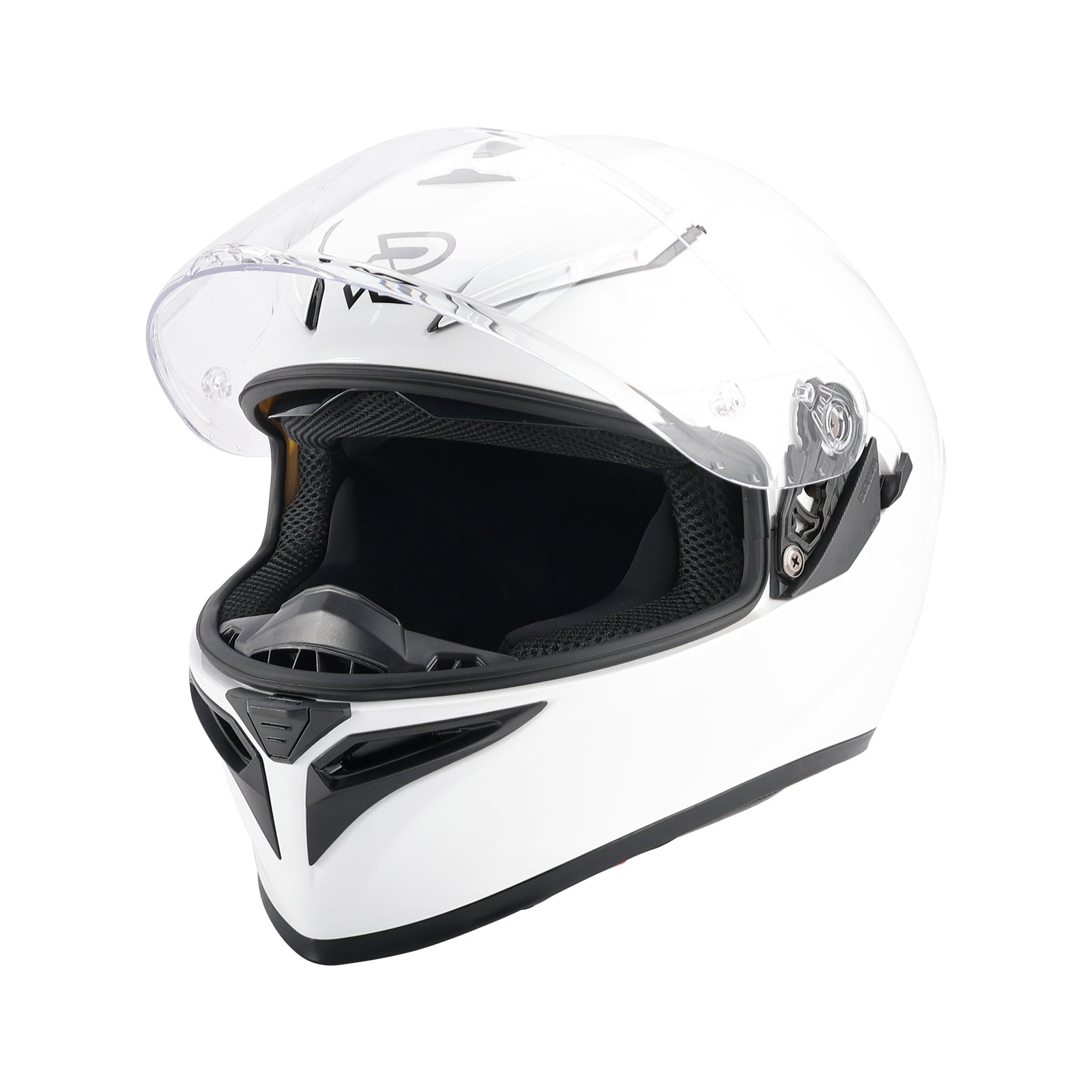Amotopart DOT バイクヘルメット 大人用 ストリート フルフェイス ホワイト