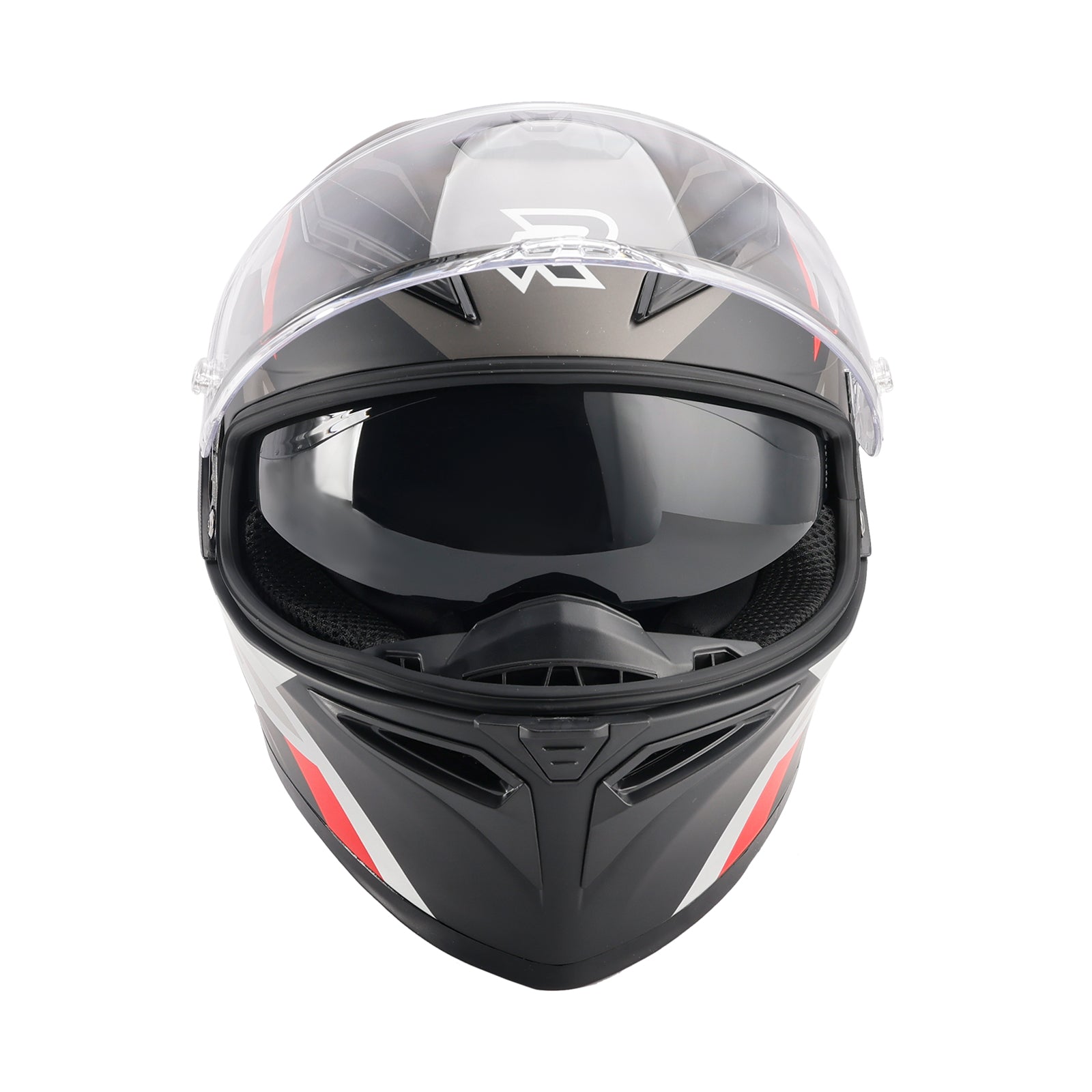 Amotopart DOT Motorcycle Helmet Adult Street Full Face Red Black