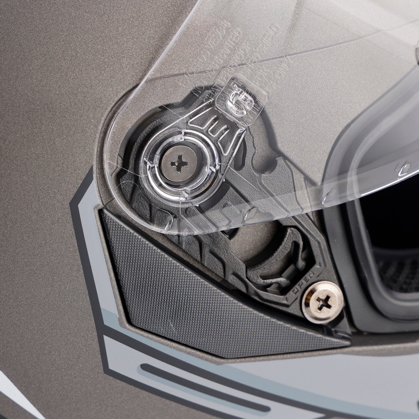 Amotopart DOT Motorcycle Helmet Adult Street Full Face Gray White