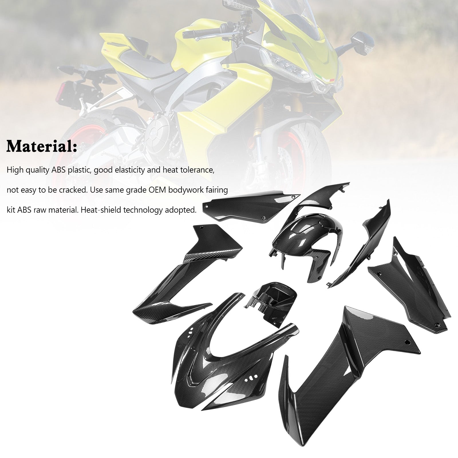 Amotopart Aprilia 2020-2024 RS660 カーボンファイバーフェアリングキット