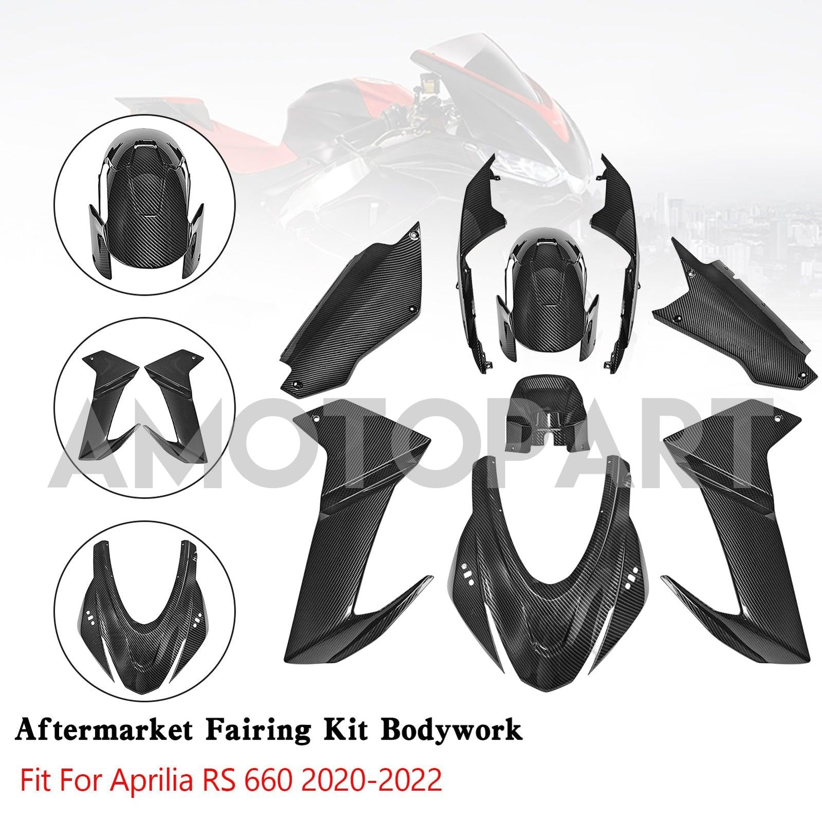 Amotopart Aprilia 2020-2024 RS660 Carbon Fiber Fairing Kit