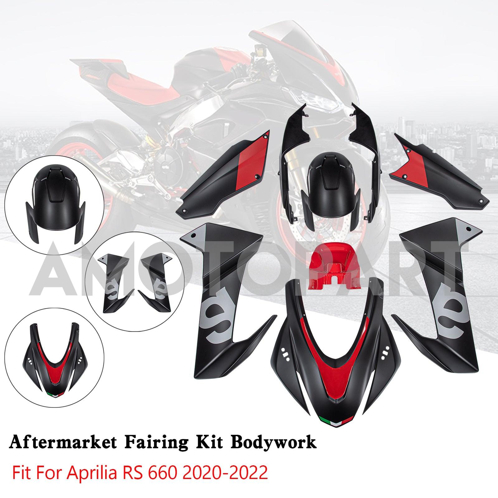 Amotopart Aprilia 2020-2024 RS660 Matte Black Red Fairing Kit