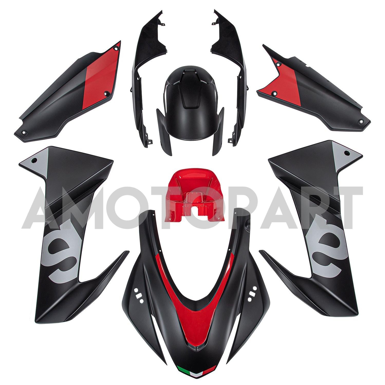 Amotopart Aprilia 2020-2024 RS660 Matte Black Red Fairing Kit