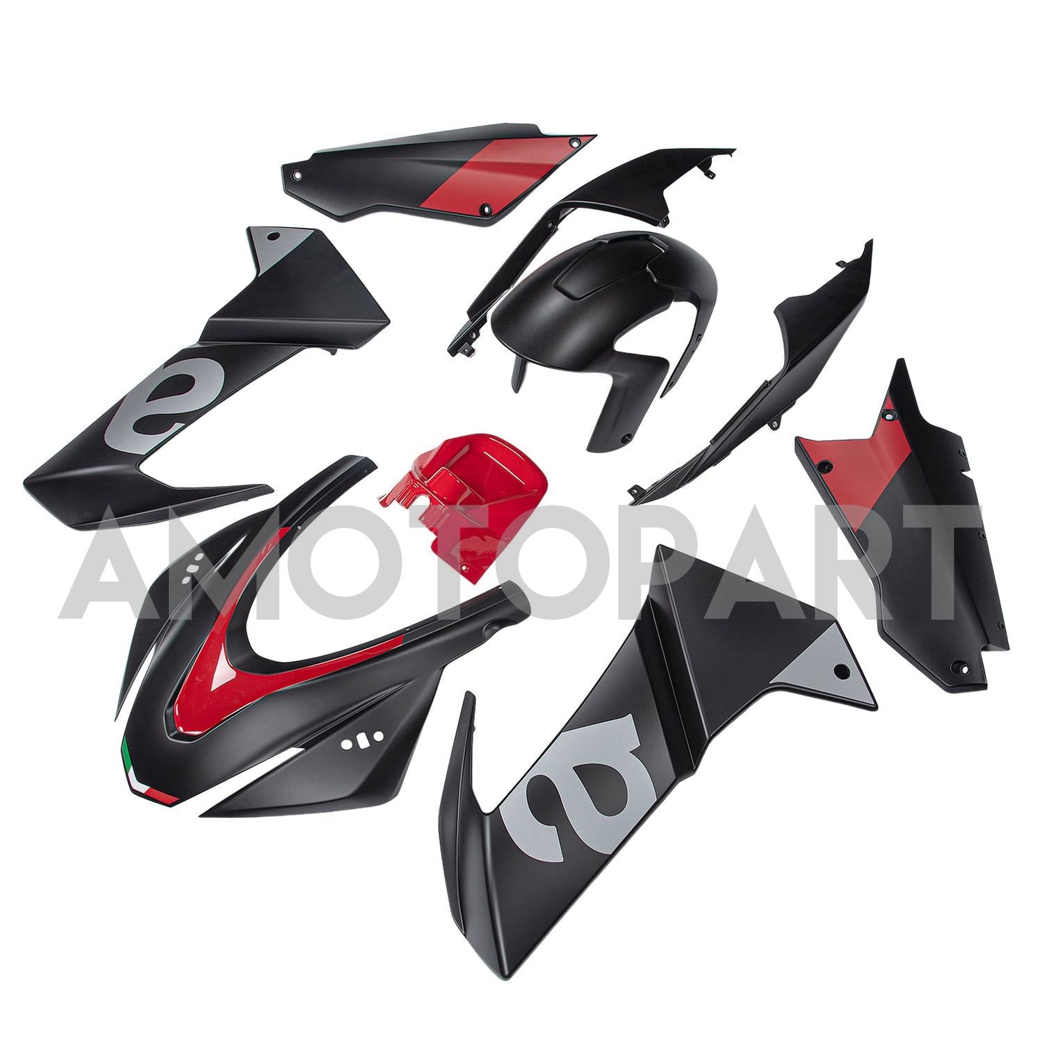 Amotopart Aprilia 2020-2024 RS660 Matte Black Red Fairing Kit