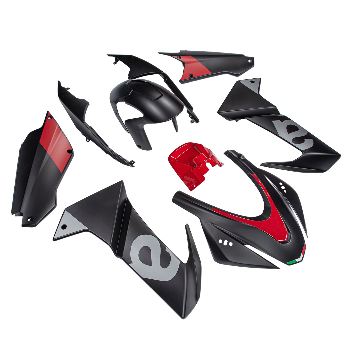 Amotopart Aprilia 2020-2024 RS660 Matte Black Red Fairing Kit