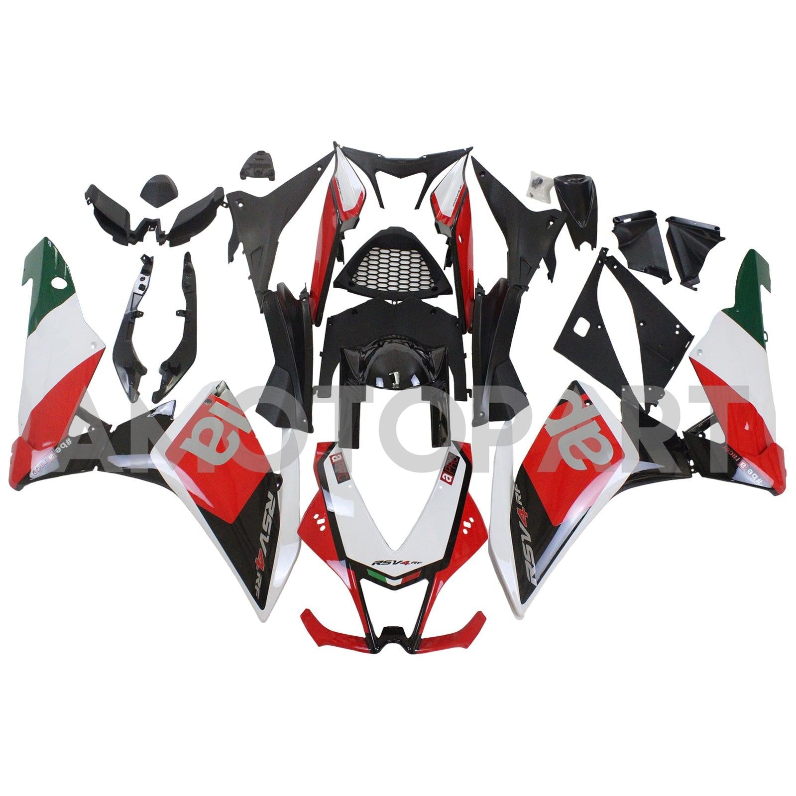 Amotopart Aprilia 2009-2015 RSV4 1000 Red Black Fairing Kit