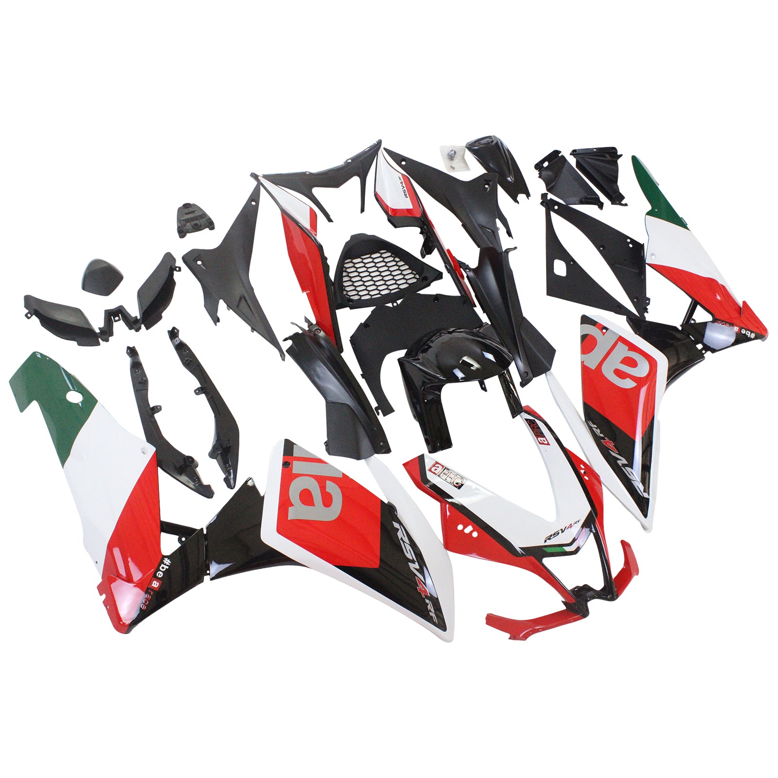 Amotopart Aprilia 2009–2015 RSV4 1000 rot-schwarzes Verkleidungsset