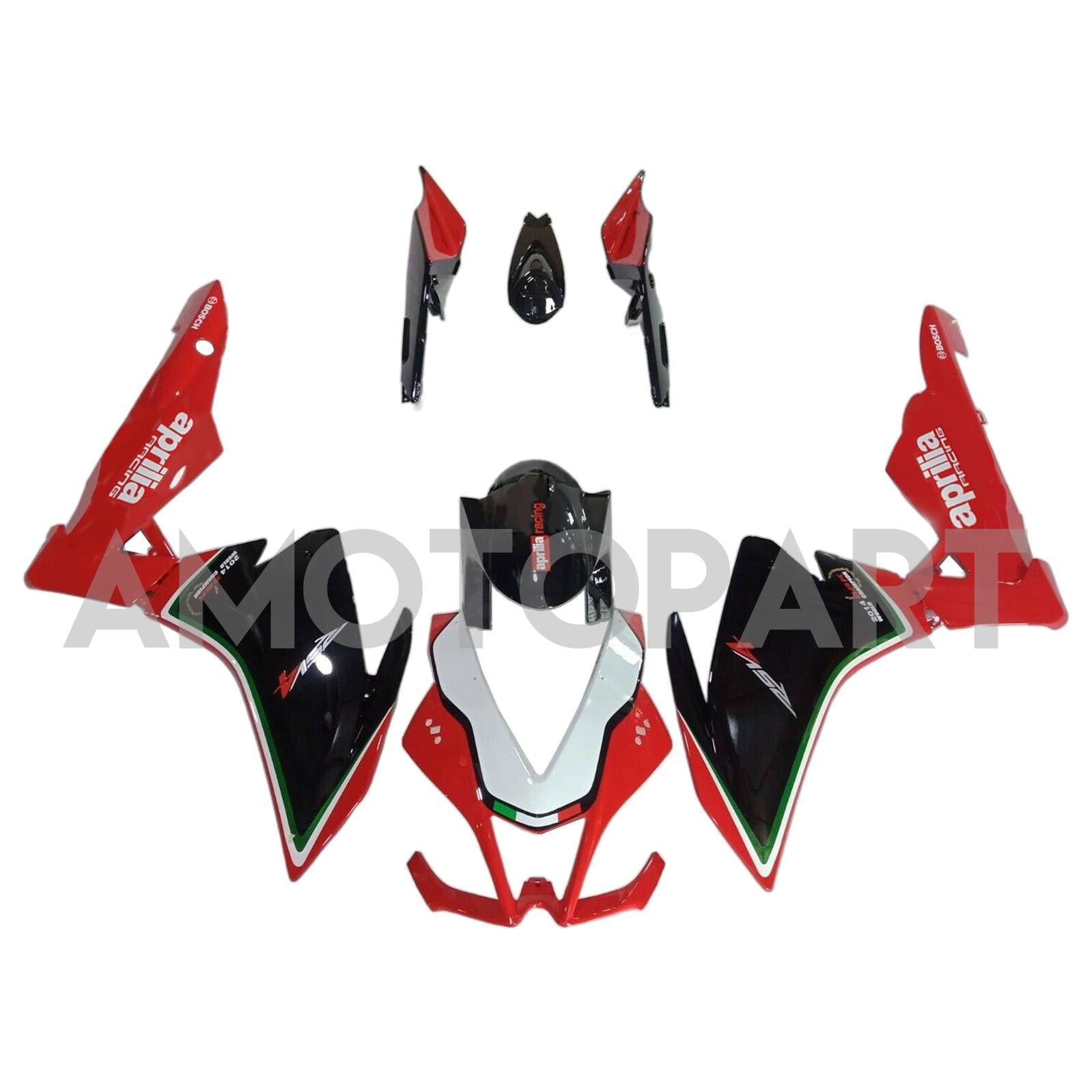 Amotopart Aprilia 2009-2015 RSV4 1000 Black&Red Fairing Kit