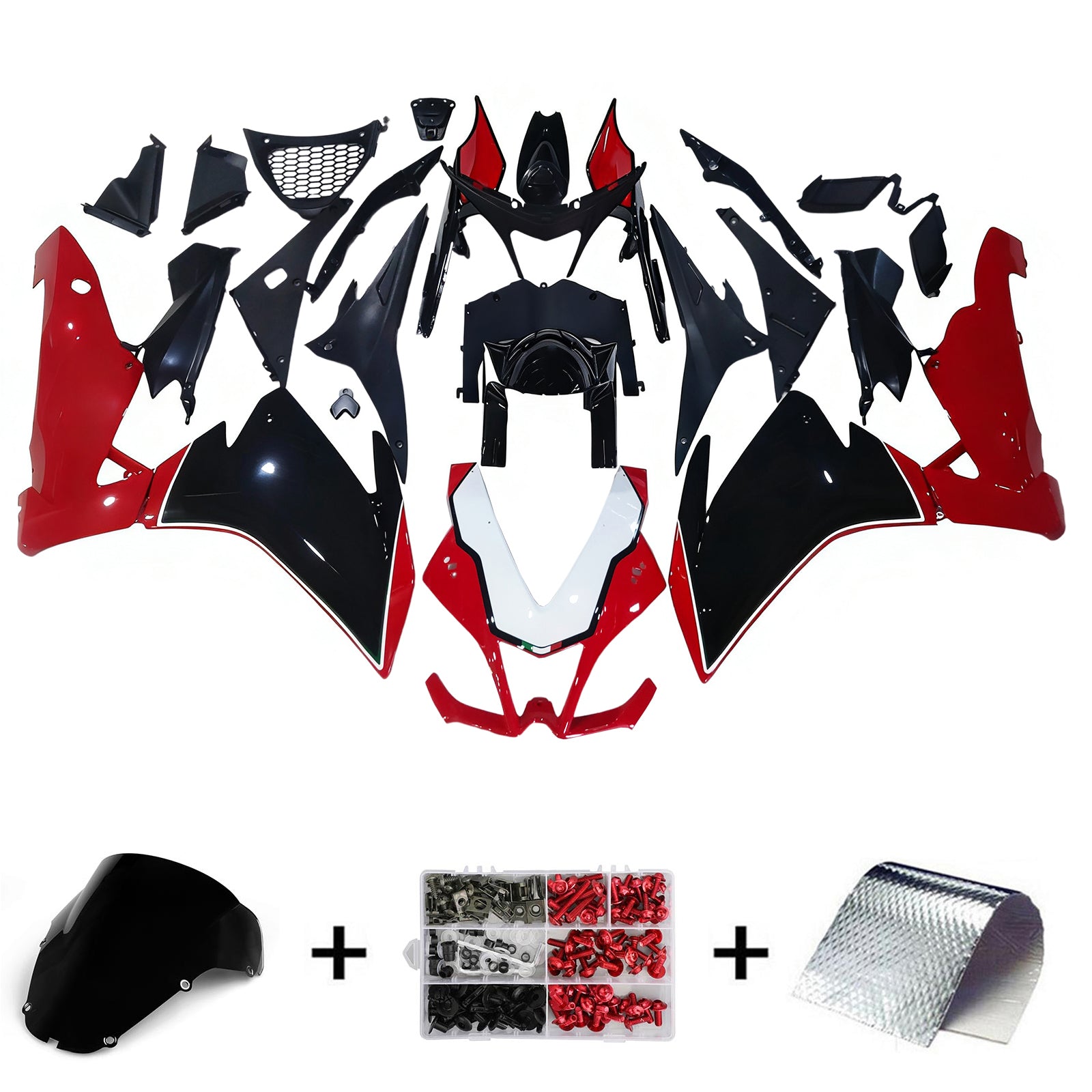 Amotopart Aprilia 2009-2015 RSV4 1000 Black&Red Fairing Kit