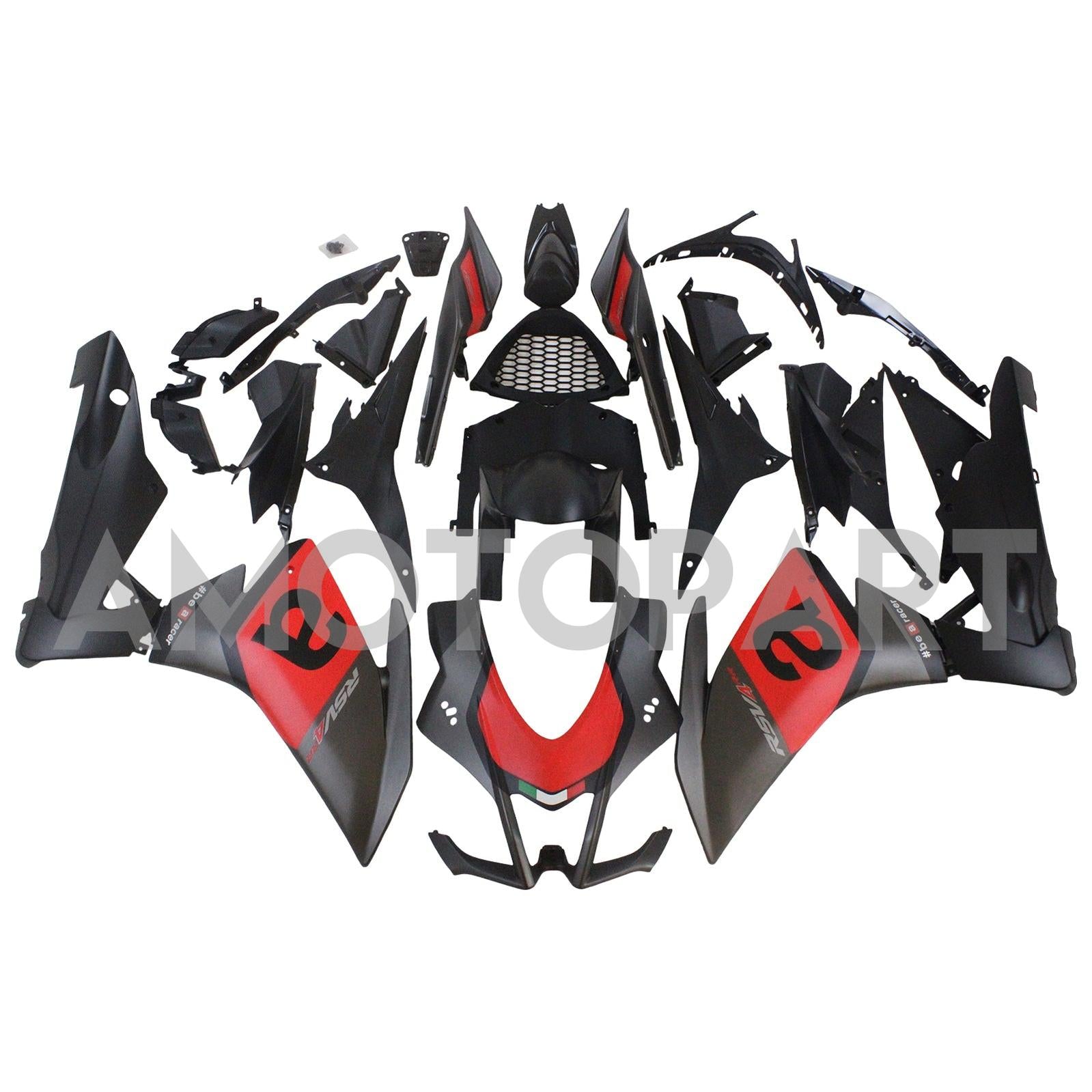 Amotopart 2009-2015 RSV4 1000 Aprilia Red & Black Style3 Failing Kit