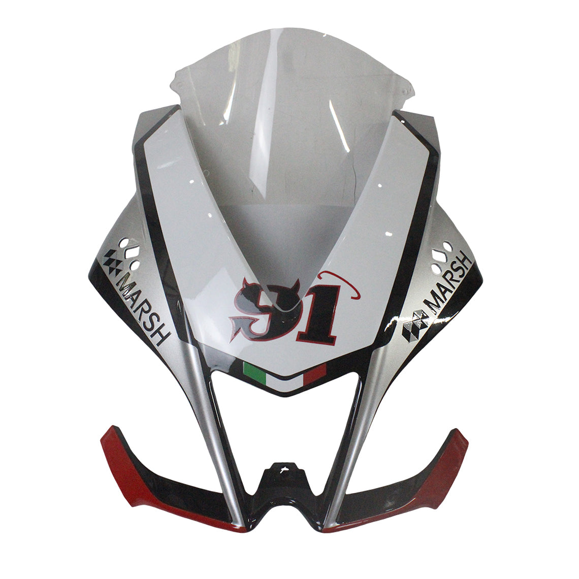 Amotopart 2009-2015 RSV4 1000 Aprilia Kit de carénage gris et rouge