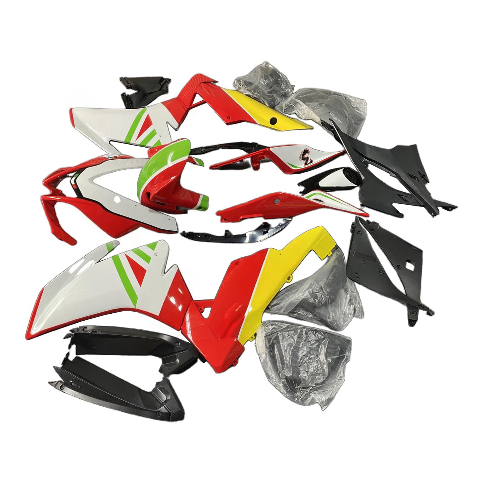 Amotopart 2009-2015 RSV4 1000 Aprilia Red&Green Style4 Fairing Kit