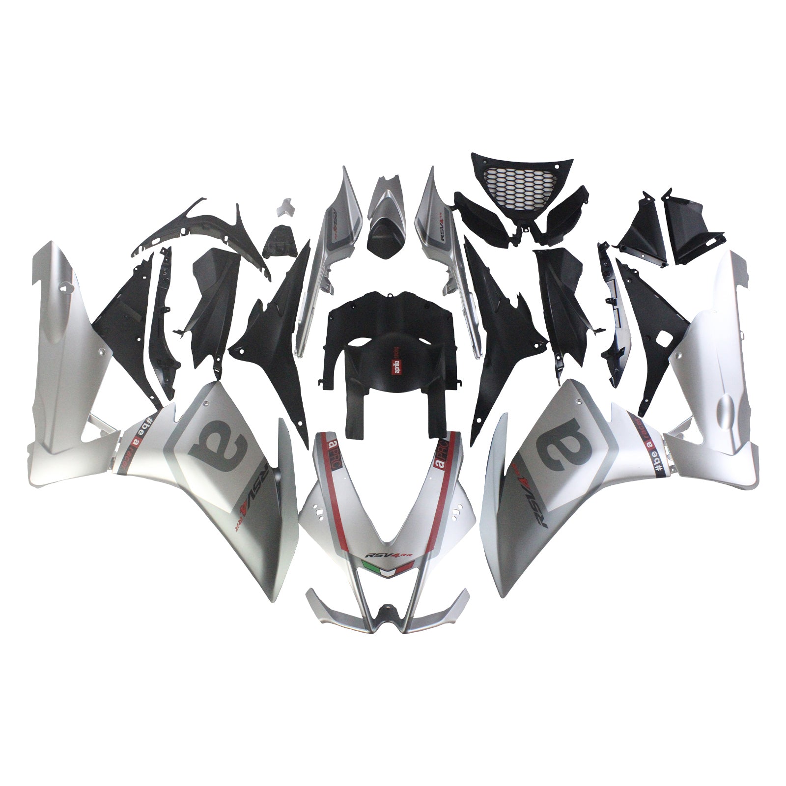 Amotopart 2009-2015 RSV4 1000 Aprilia Grey&Silver Fairing Kit