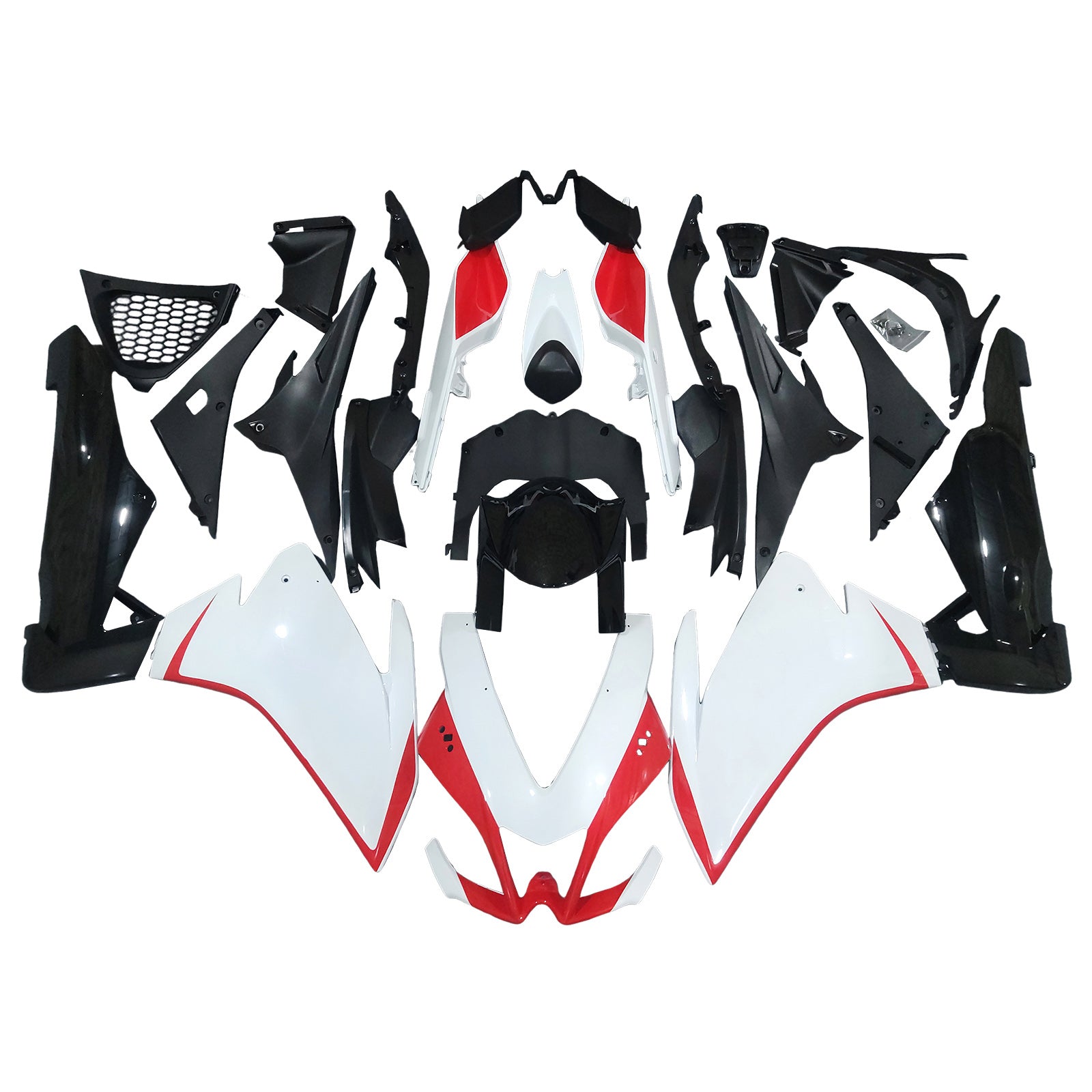 Amotopart 2009-2015 RSV4 1000 Aprilia White & Red Style1 Failing Kit