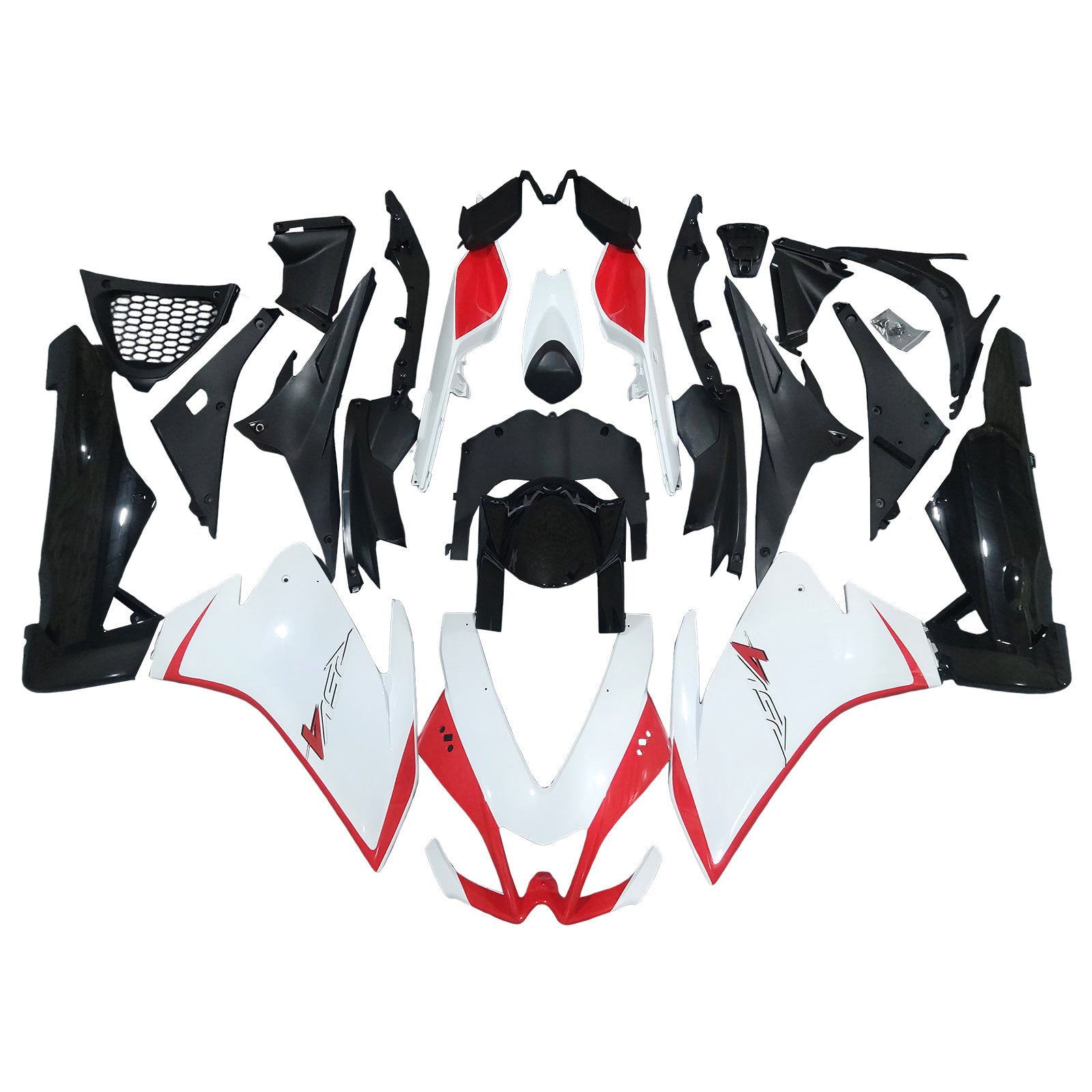 Amotopart 2009-2015 RSV4 1000 Aprilia White & Red Style1 Fairing Kit