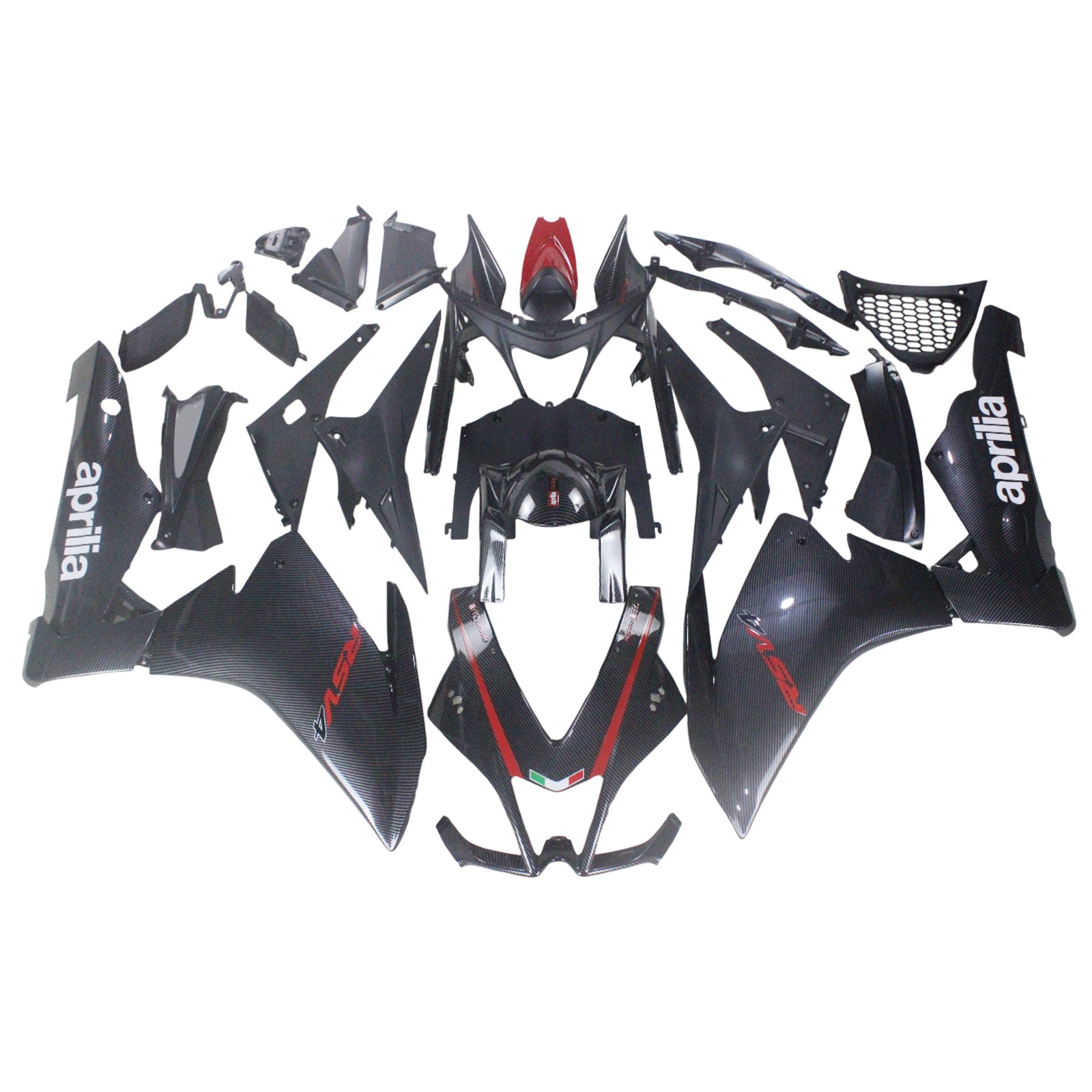 Amotopart 2009-2015 Aprilia RSV4 1000 Carbon Fiber Black Fairing Kit