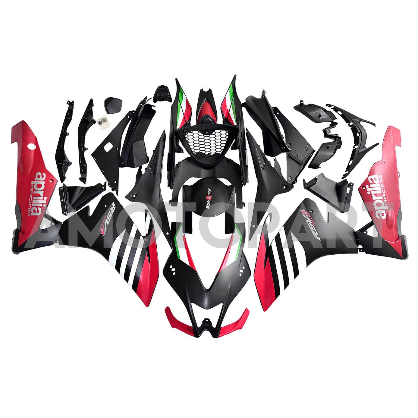 Amotopart 2009-2015 Aprilia RSV4 1000 White Black Red Fairing Kit
