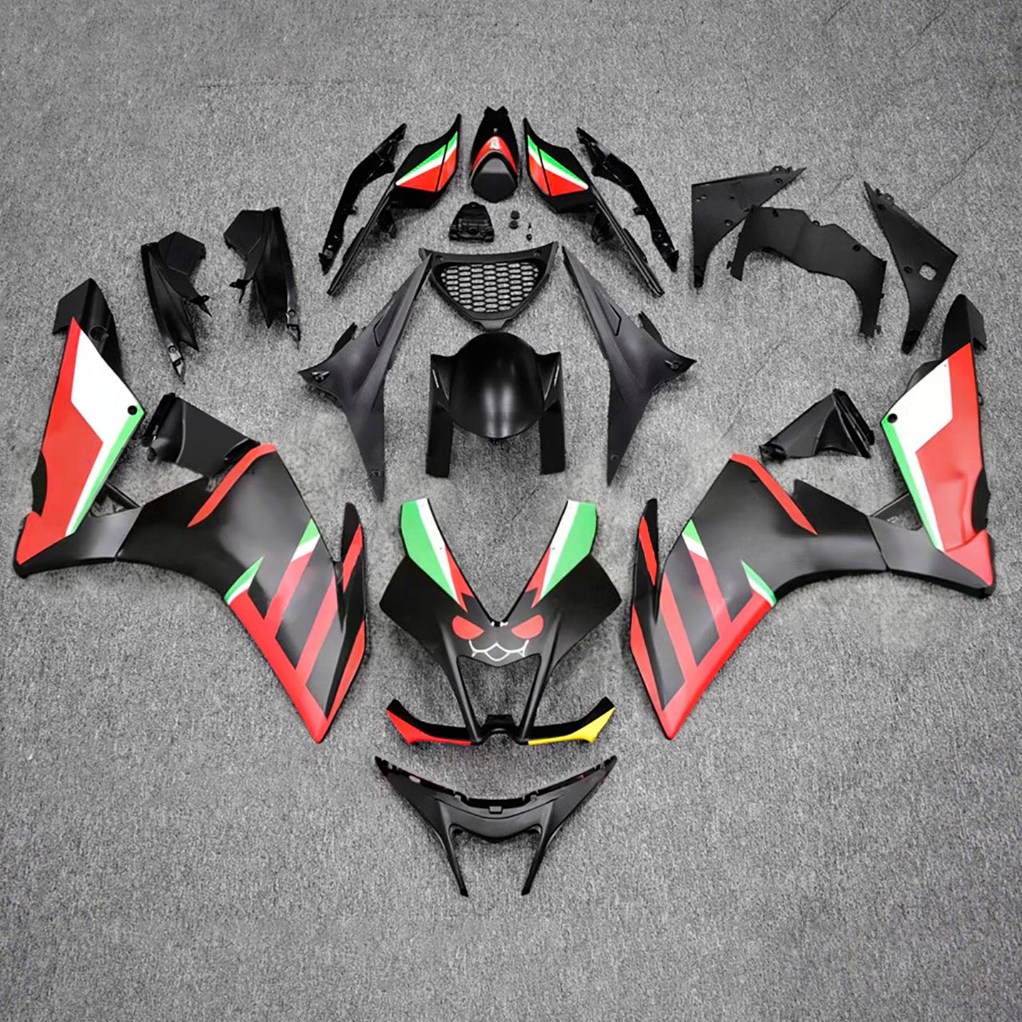 Amotopart 2009-2015 Aprilia RSV4 1000 czarny czerwony biały zestaw owiewki