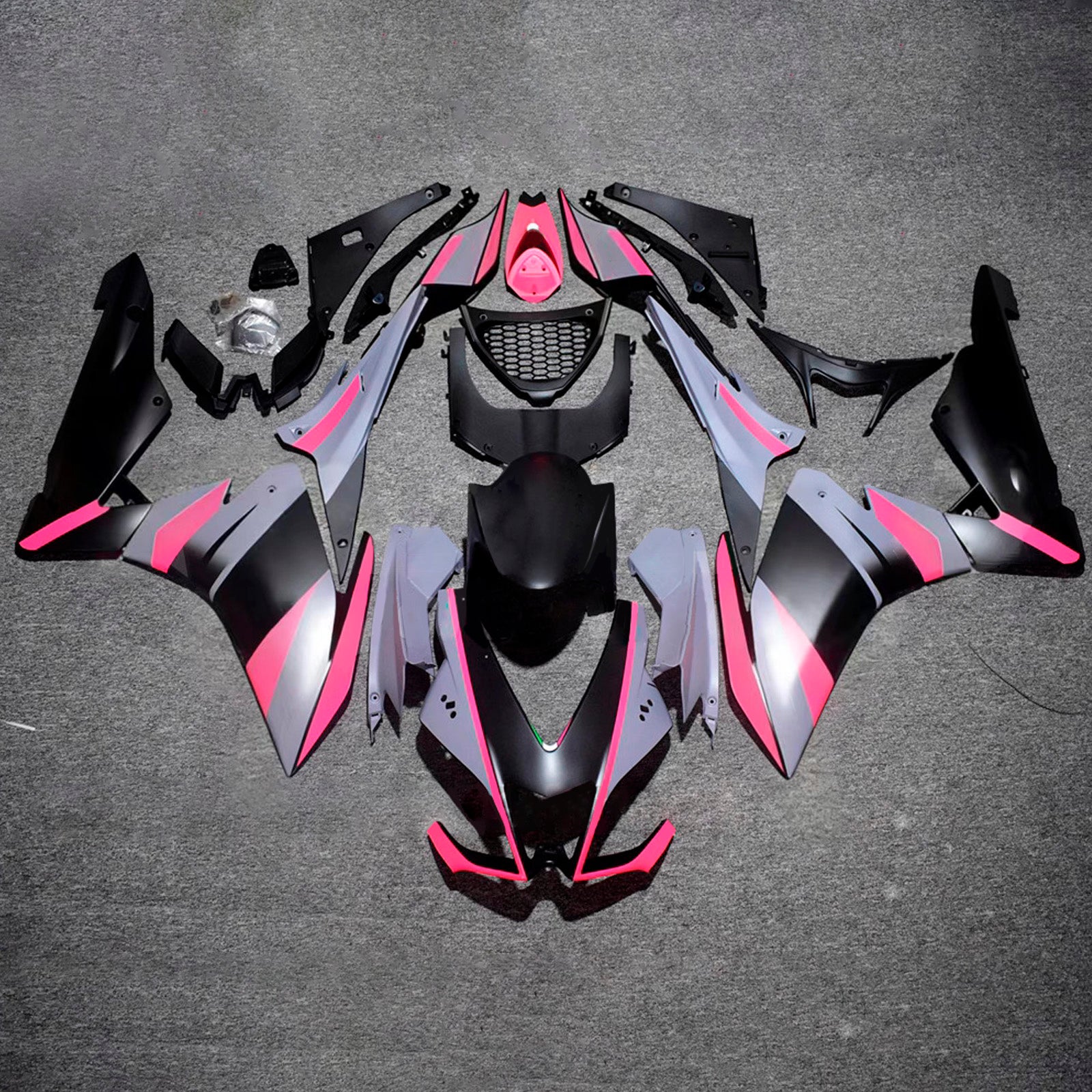 Amotopart 2009-2015 Aprilia RSV4 1000 Różowy szary czarny zestaw owiewki