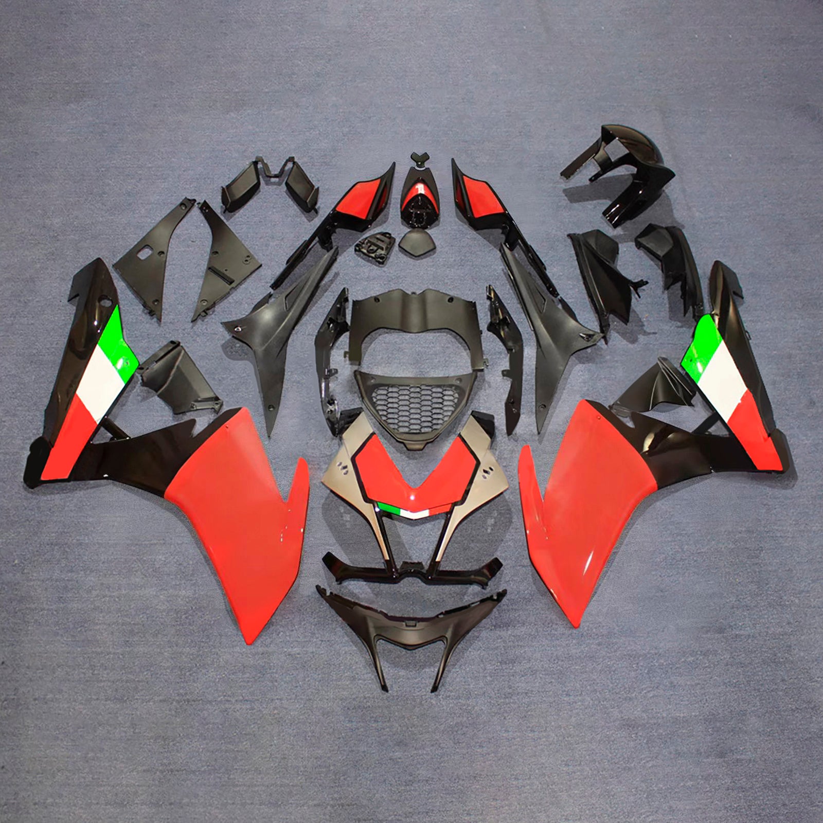 Amotopart 2009-2015 Aprilia RSV4 1000 Zielony Czerwony Czerwony zestaw