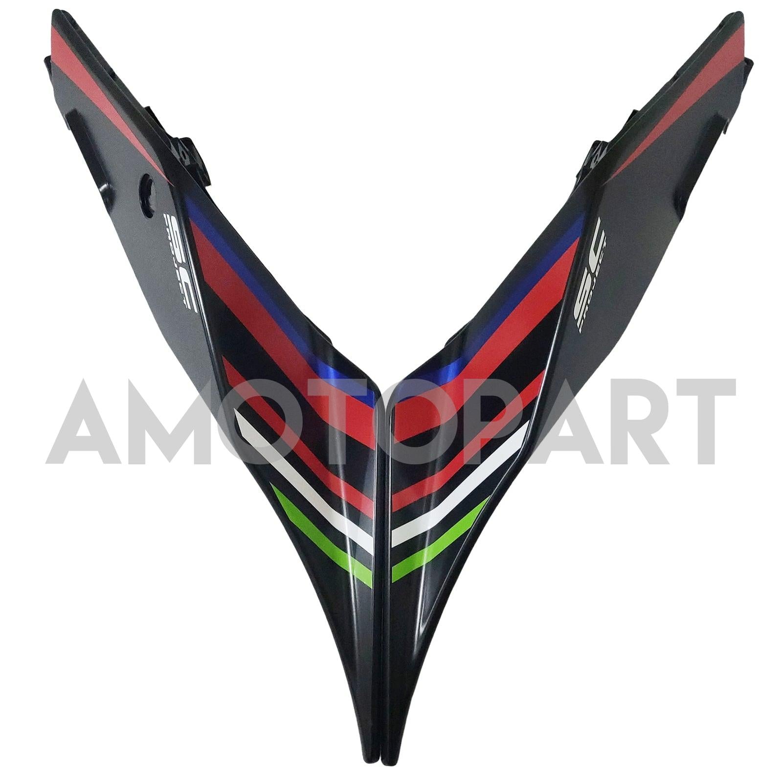 Amotopart 2009-2015 Aprilia RSV4 1000 Matte Black Red Fairing Kit