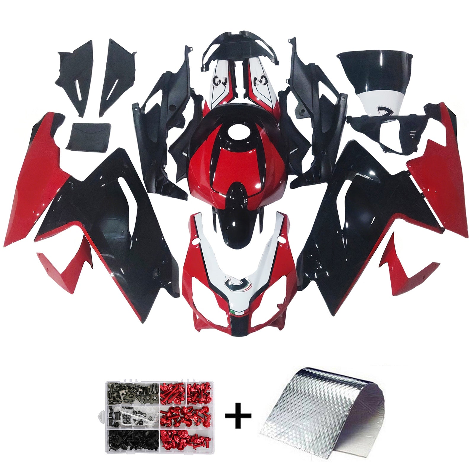 Amotopart Aprilia 2006-2011 RS125 Black&Red Fairing Kit