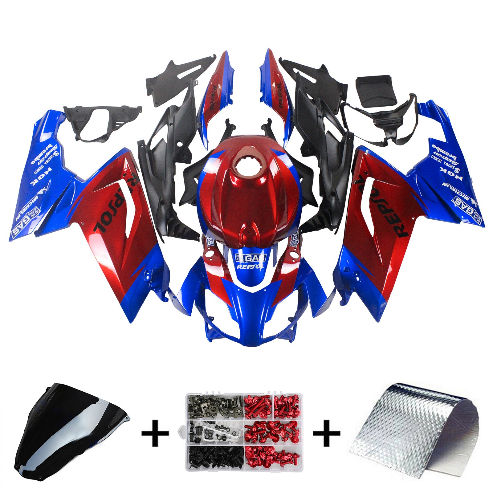 Amotopart Aprilia 2006-2011 RS125 Red & Blue Fairing Kit