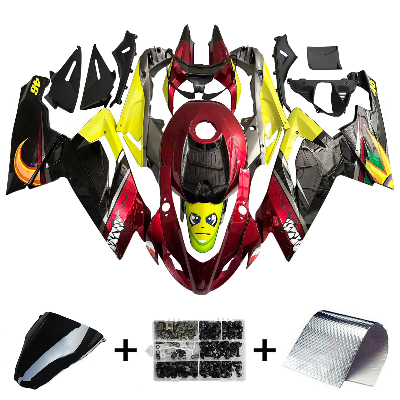 Amotopart Aprilia 2006-2011 RS125 Red&Yellow Fairing Kit