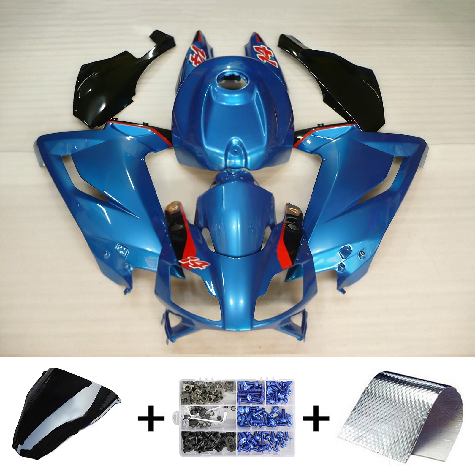 Amotopart Aprilia 2006-2011 RS125 Bancaja Blue Fairing Kit