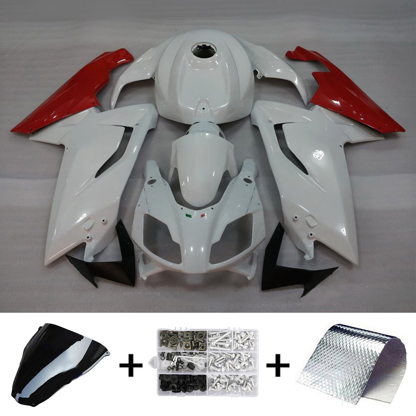 Amotopart Aprilia 2006-2011 RS125 Rød & hvid stil7 Fairing Kit