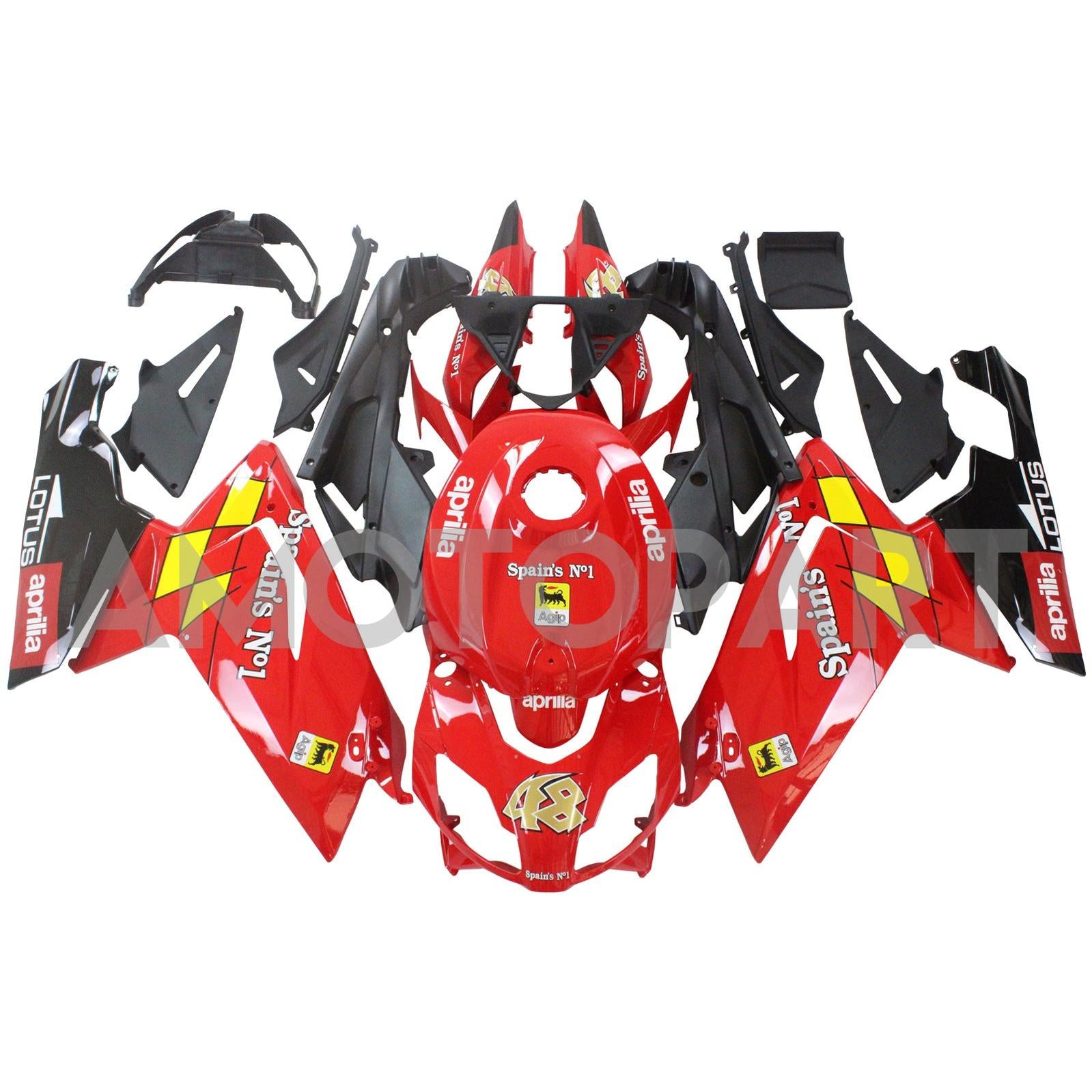 Amotopart Aprilia 2006-2011 RS125 Red Fairing Kit
