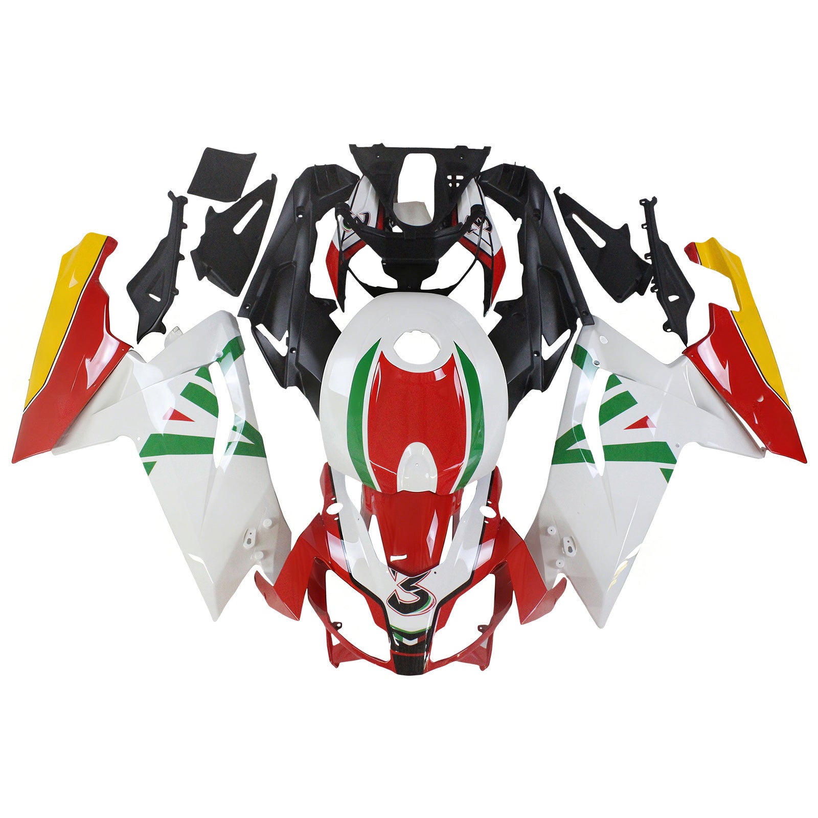 Amotopart Aprilia 2006-2011 RS125 Red&White Style8 Fairing Kit