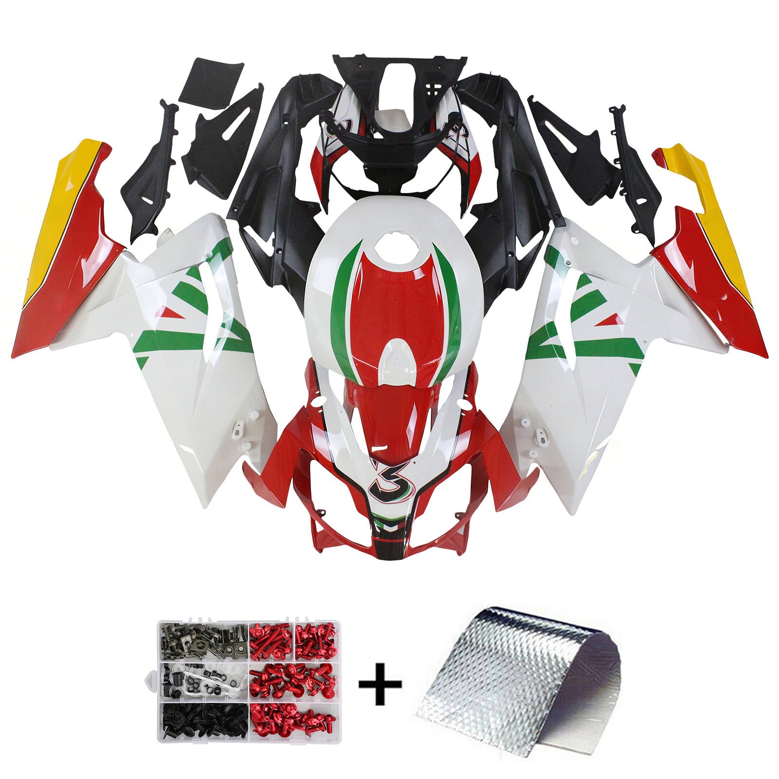 Amotopart Aprilia 2006-2011 RS125 Red&White Style8 Fairing Kit