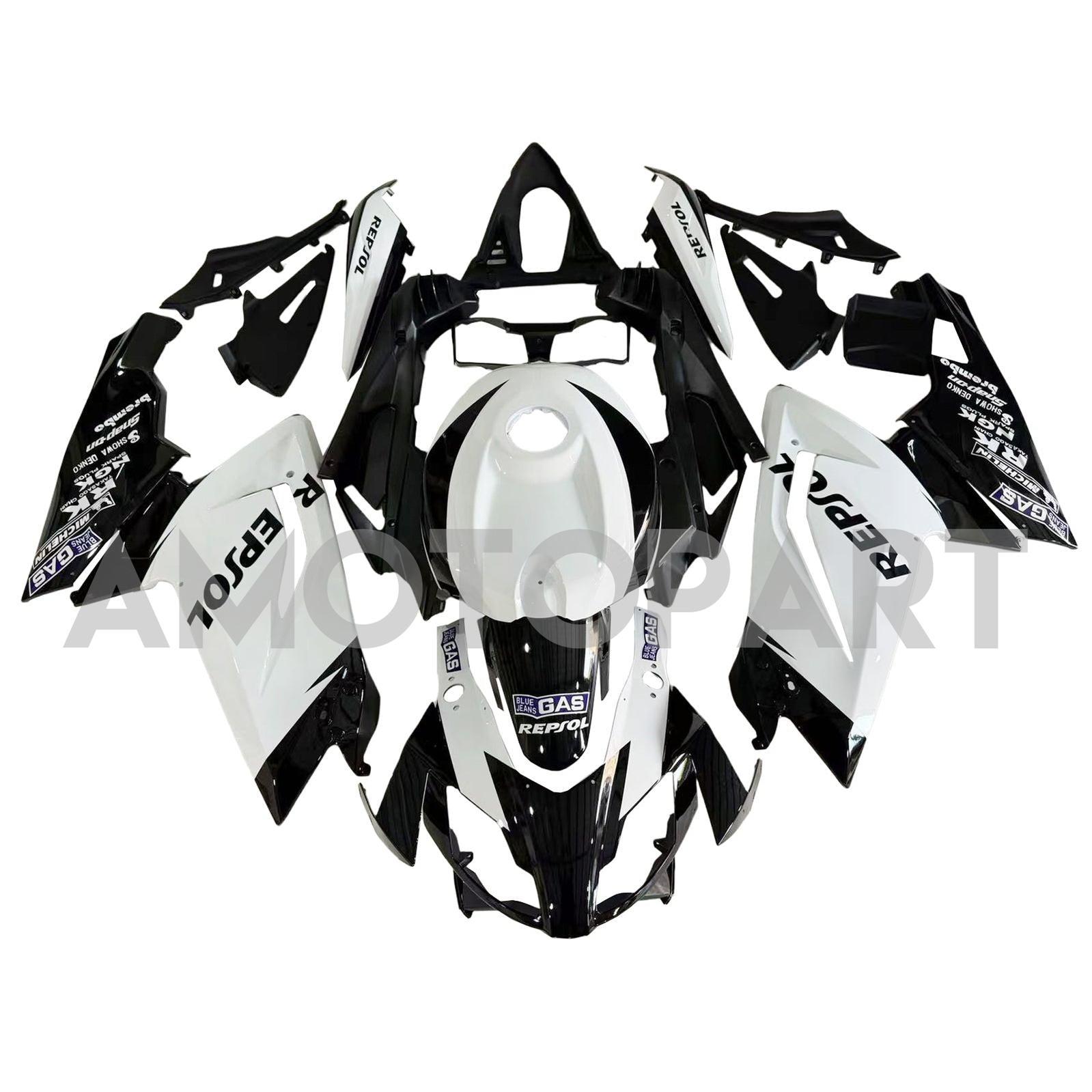 Amotopart Aprilia 2006-2011 RS125 White&Black Repjol Fairing Kit