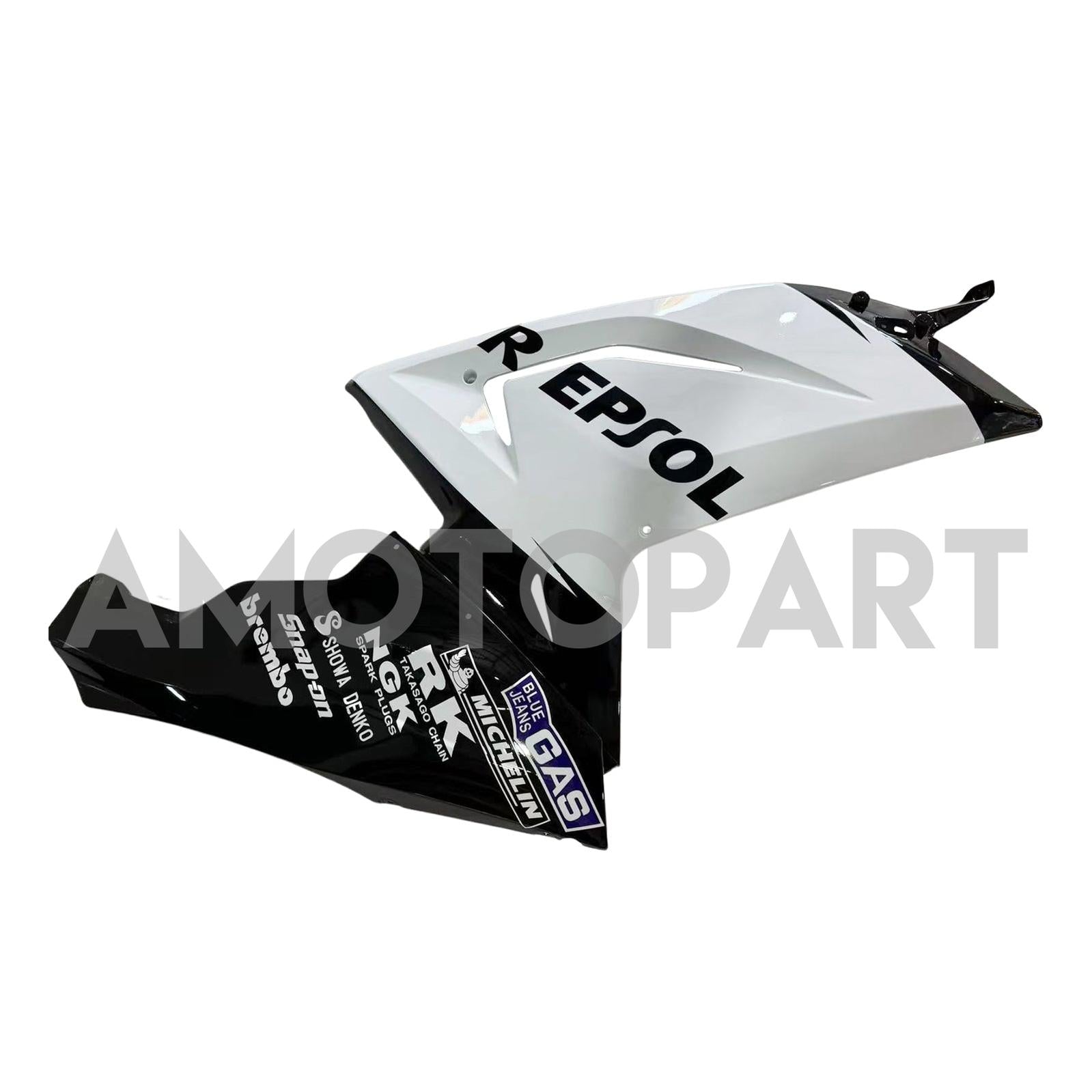 Amotopart Aprilia 2006-2011 RS125 ホワイト&ブラック Repjol フェアリングキット