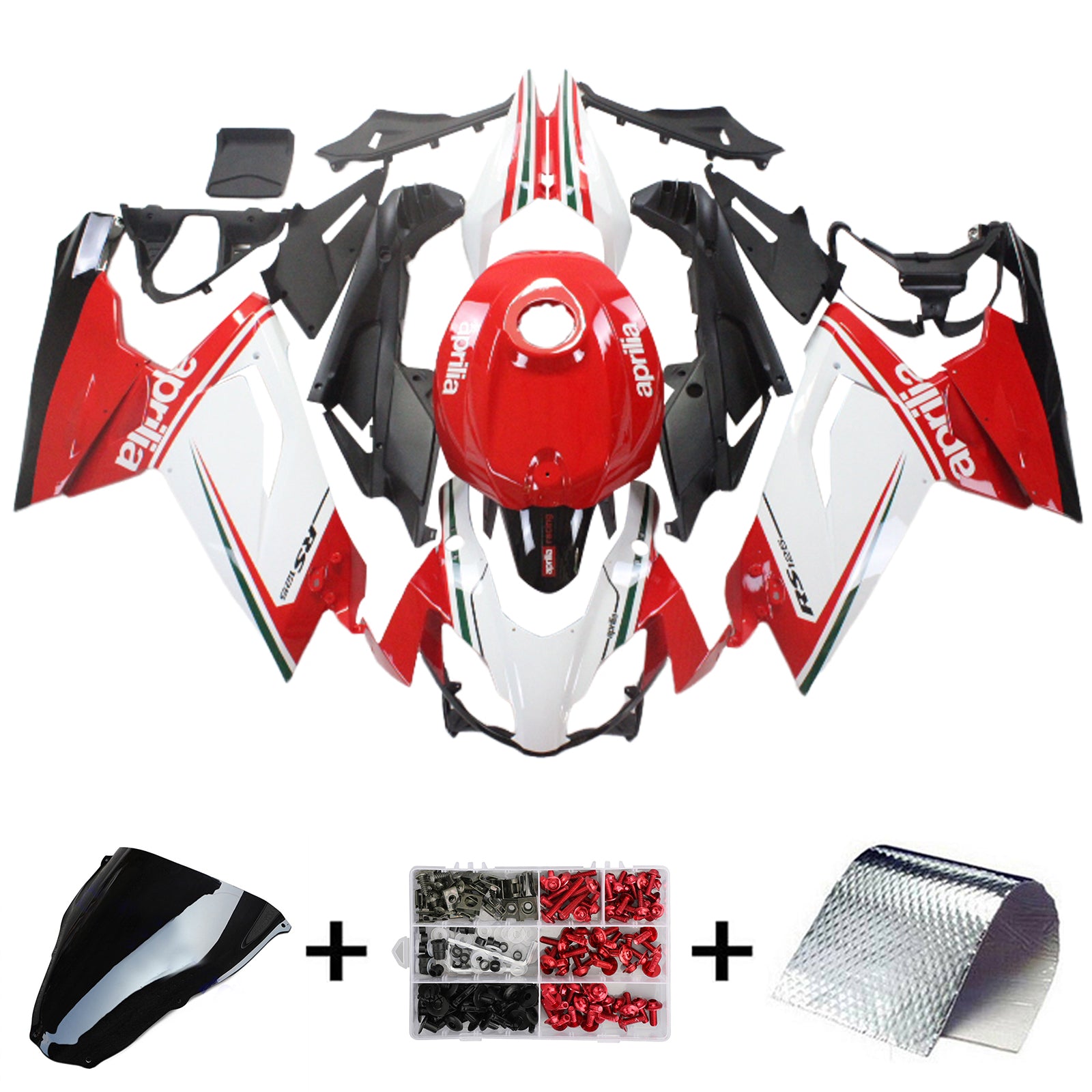 Amotopart Aprilia 2006-2011 RS125 Red&White Style5 Fairing Kit