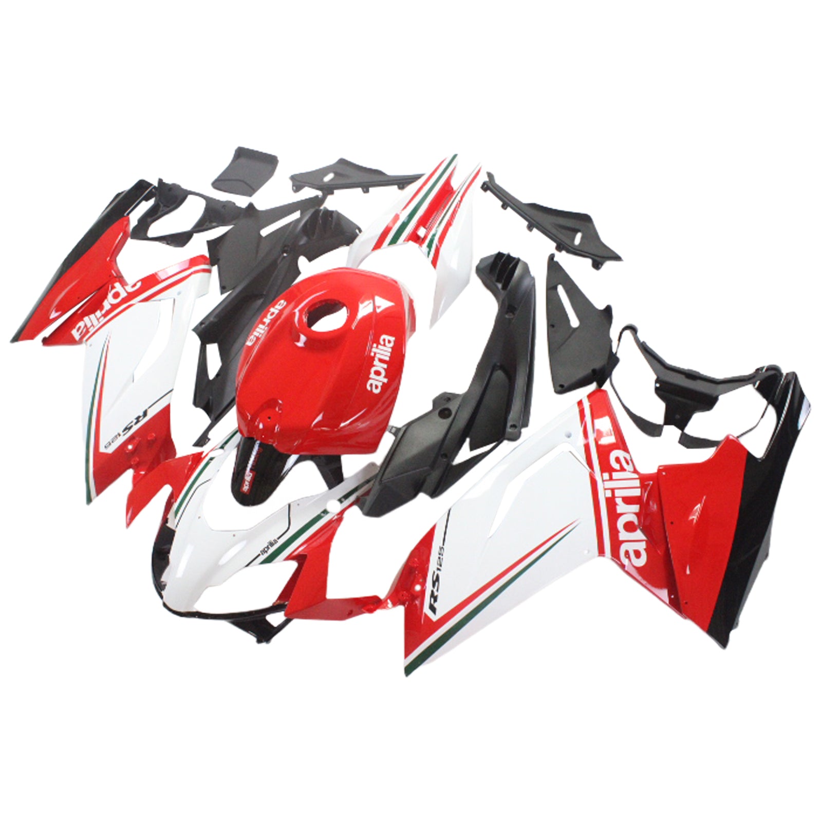 Kit de carénage Amotopart Aprilia 2006-2011 RS125 rouge et blanc Style5