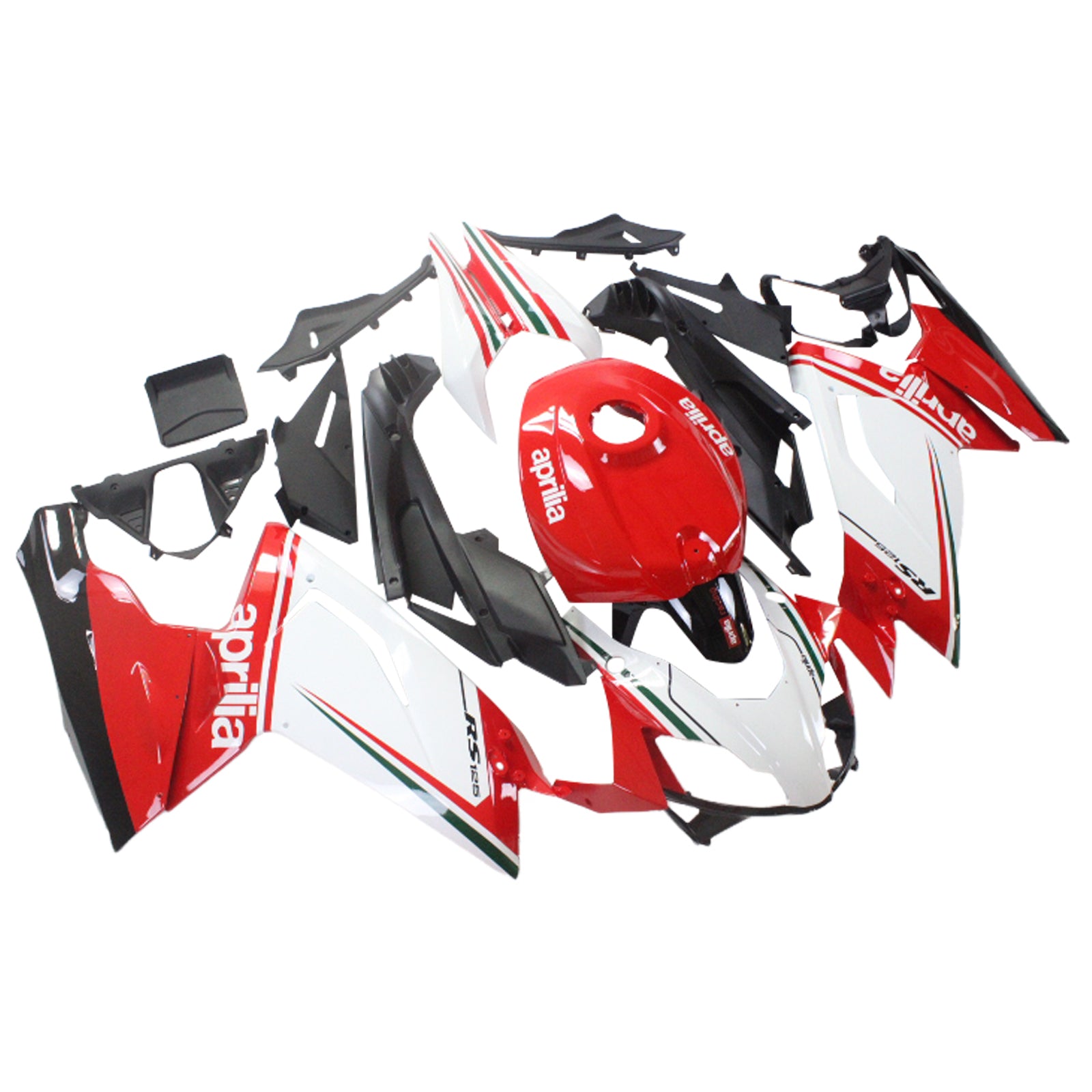 Kit de carénage Amotopart Aprilia 2006-2011 RS125 rouge et blanc Style5