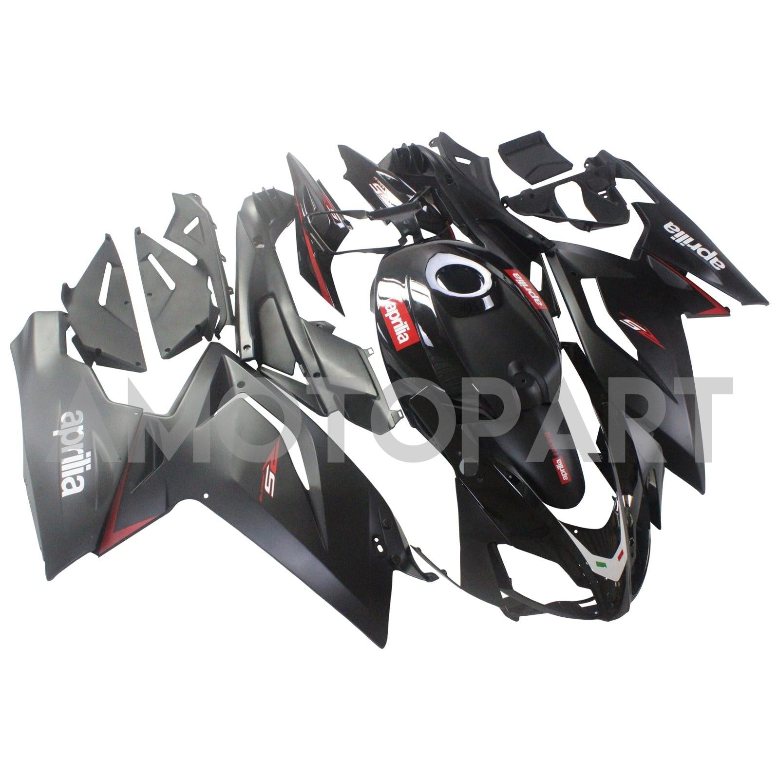 Amotopart Aprilia 2006-2011 RS125 Plain Black Fairing Kit