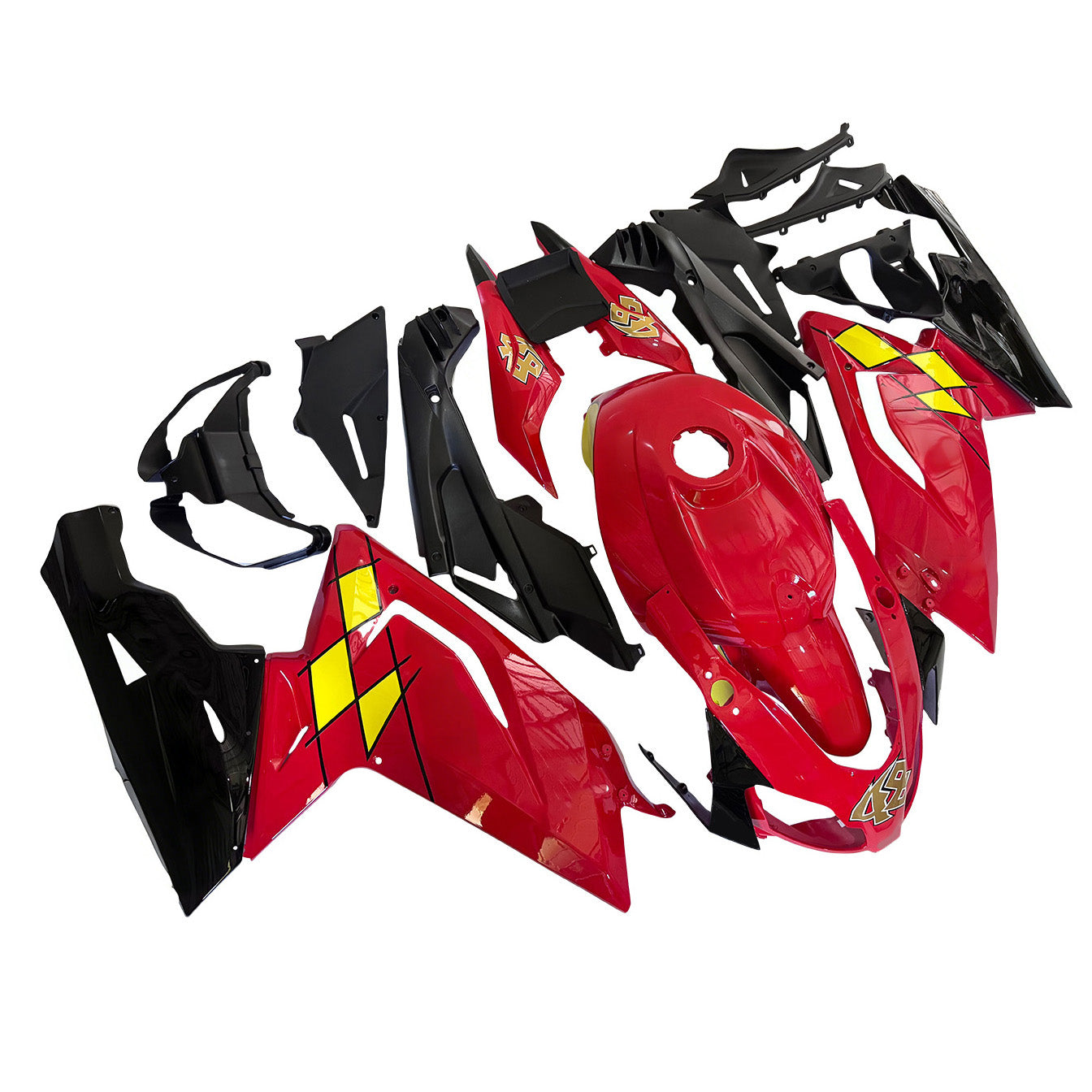 Amotopart Aprilia 2006-2011 RS125 Red&Yellow Fairing Kit