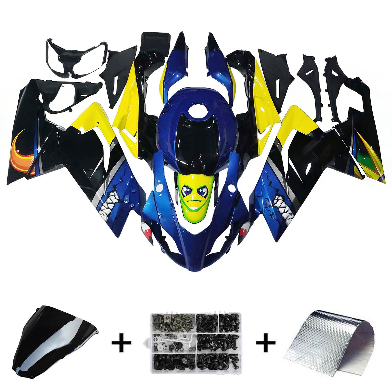 Amotopart Aprilia 2006-2011 RS125 ブルー&イエロー モンスター