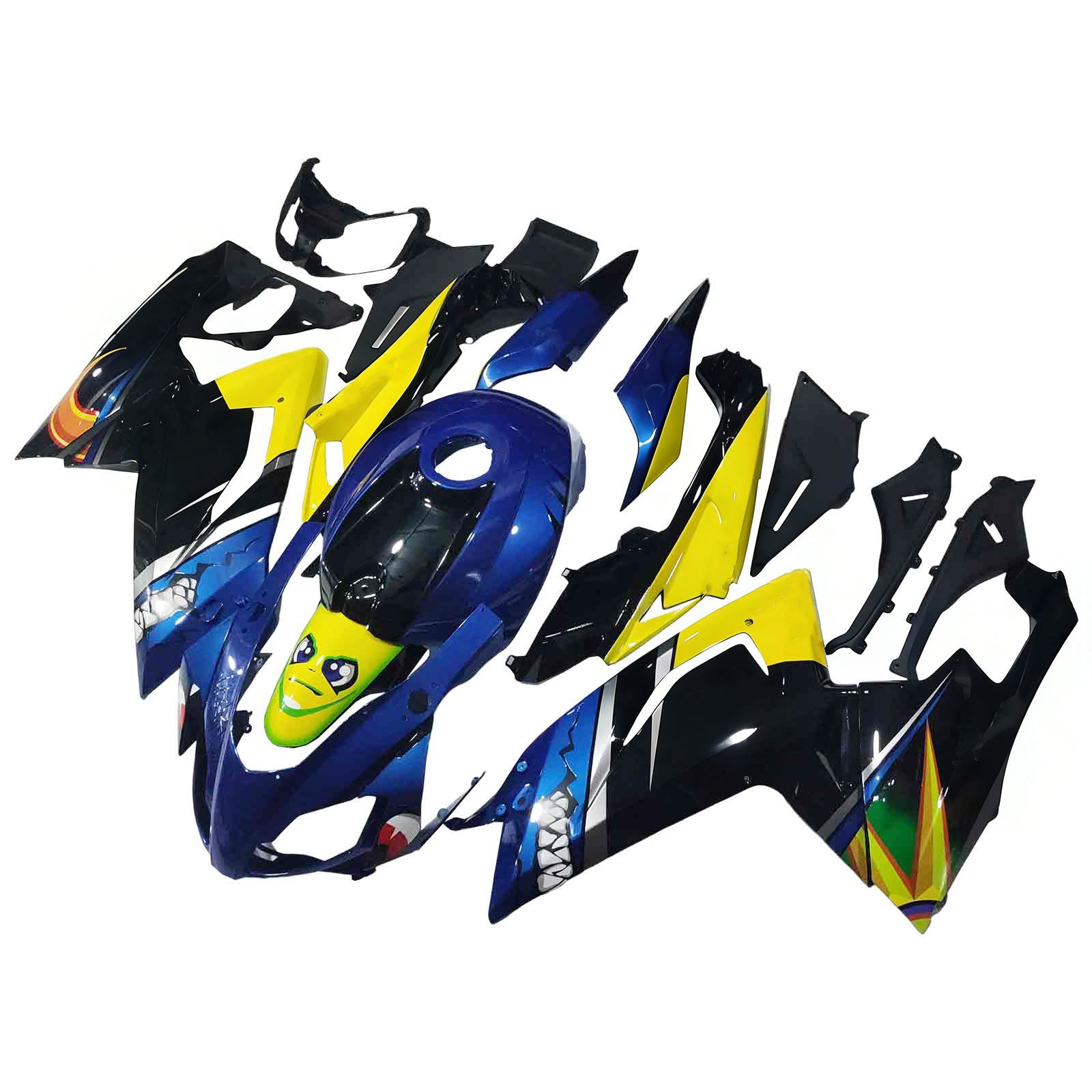 Amotopart Aprilia RS125 Bleu 2006-2011&Kit de carénage Yellow Monster