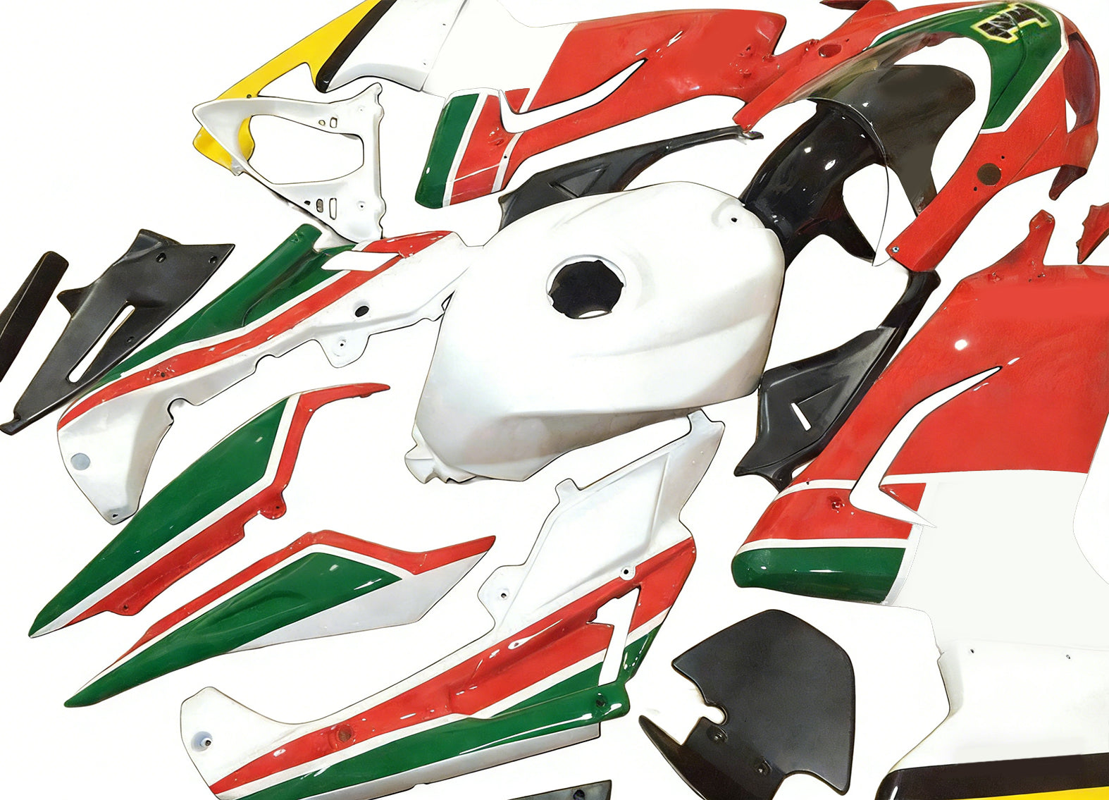 Amotopart Aprilia 2006-2011 RS125 Rot&Grünes Verkleidungsset