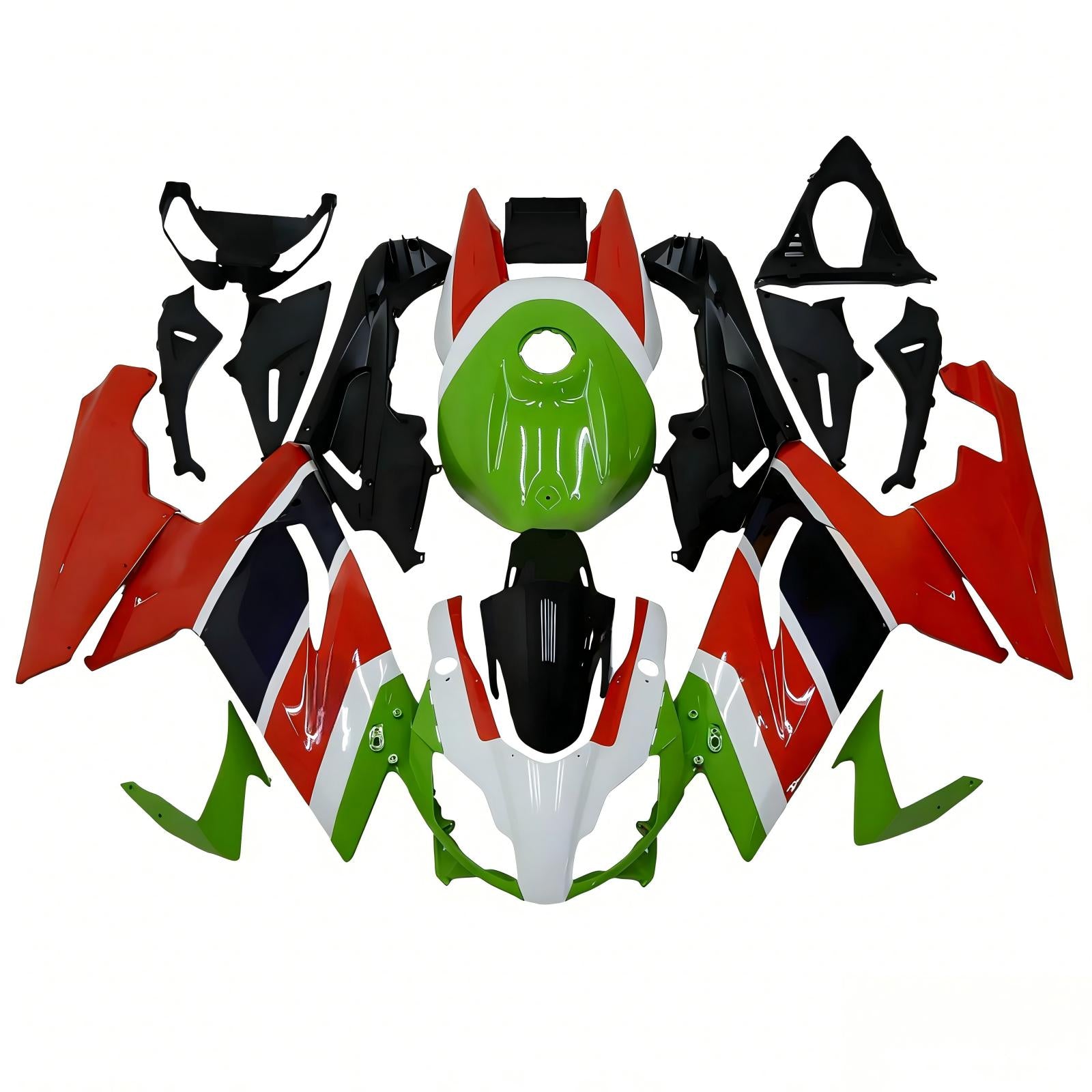 Amotopart 2006-2011 RS125 Aprilia Red&Green Style2 Fairing Kit