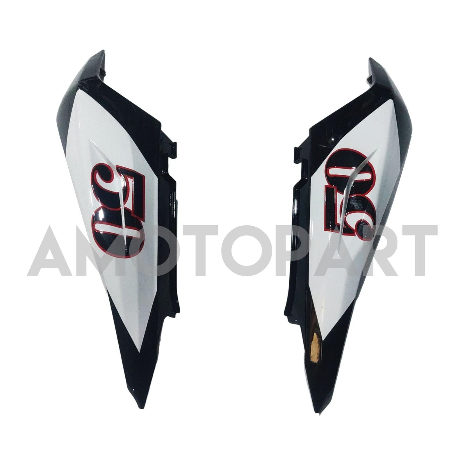 Amotopart 2006-2011 RS125 Aprilia White&Black with Logo Fairing Kit