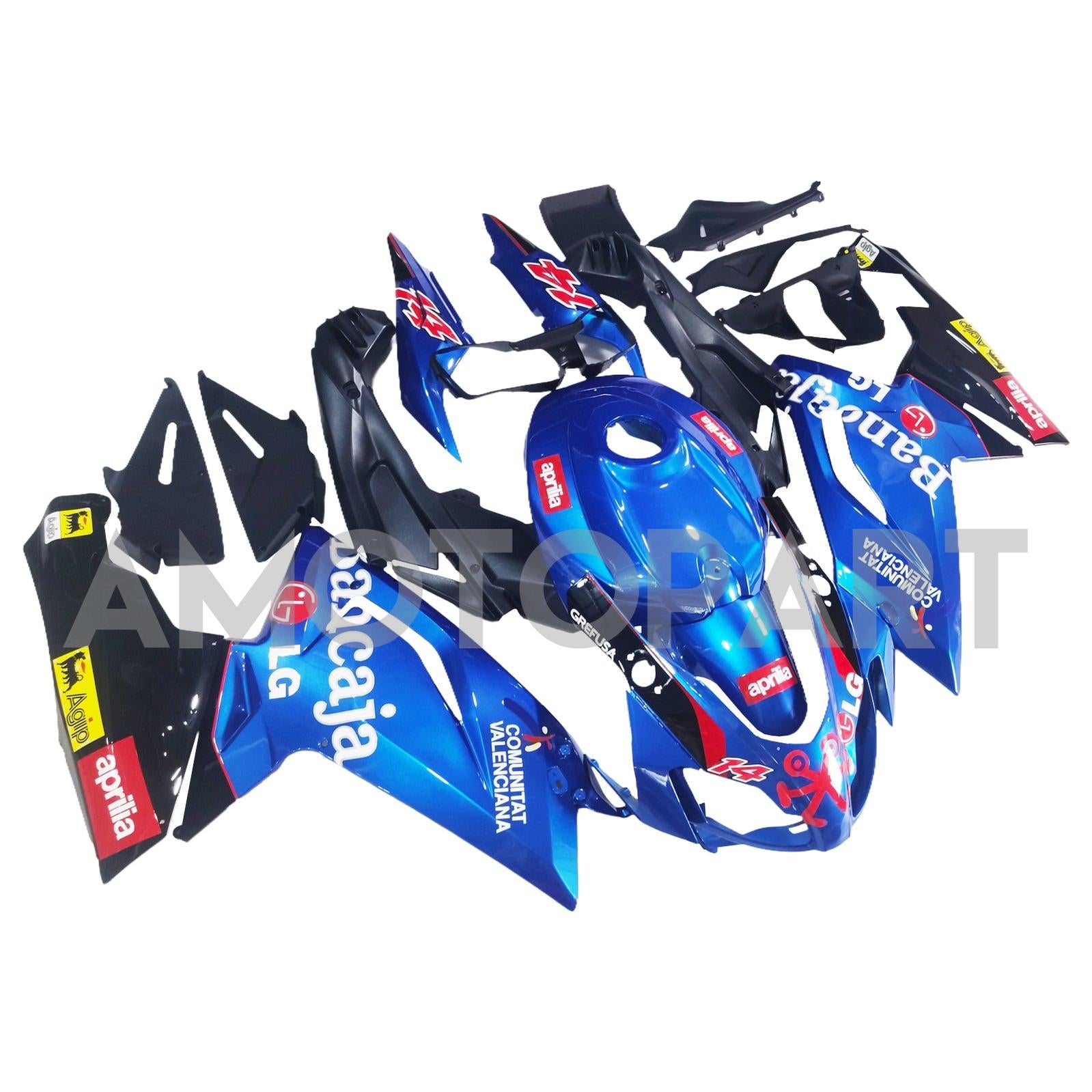 Amotopart 2006-2011 RS125 Aprilia Blue&Black Style3 Fairing Kit