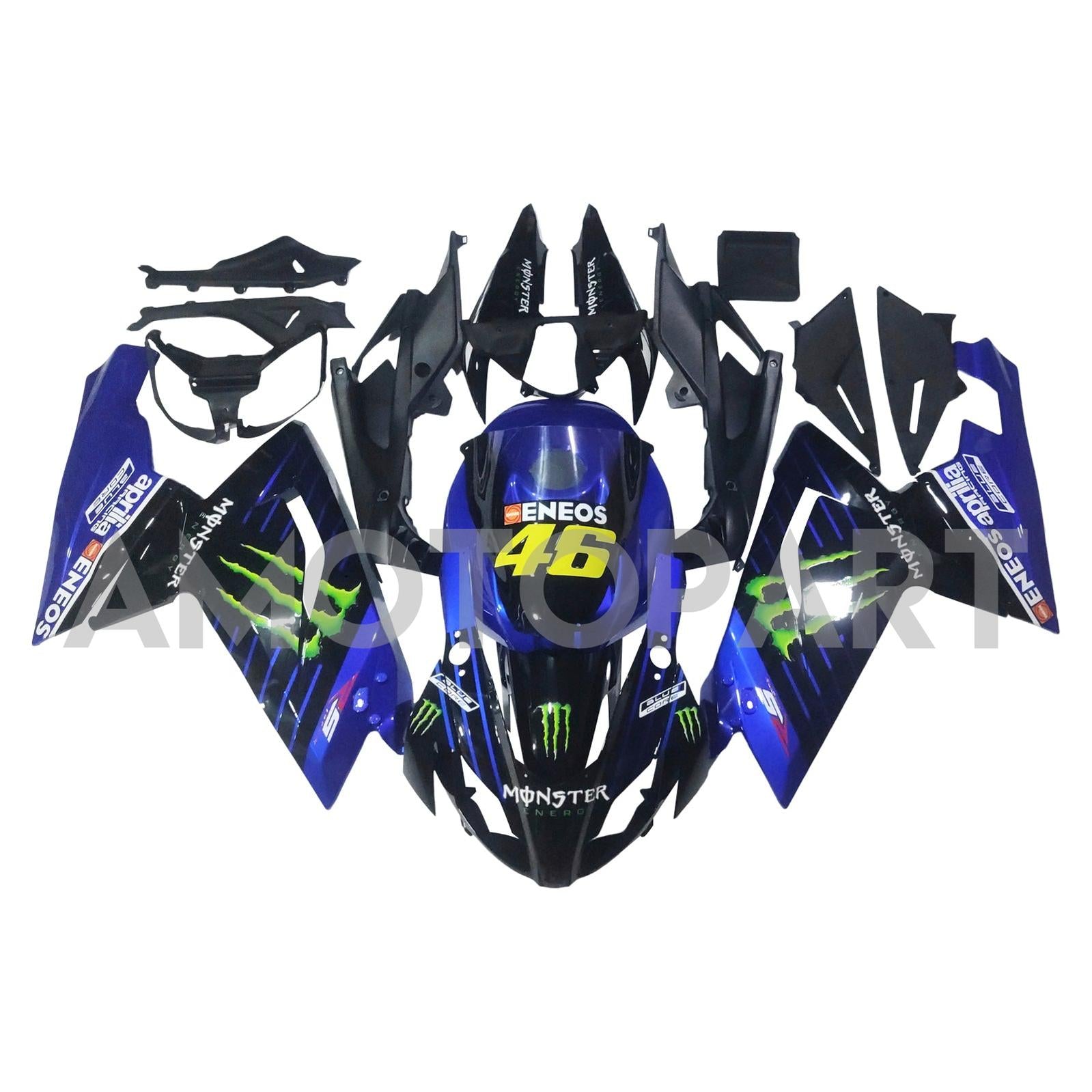 Amotopart 2006-2011 RS125 Aprilia Blue&Black Style2 Fairing Kit